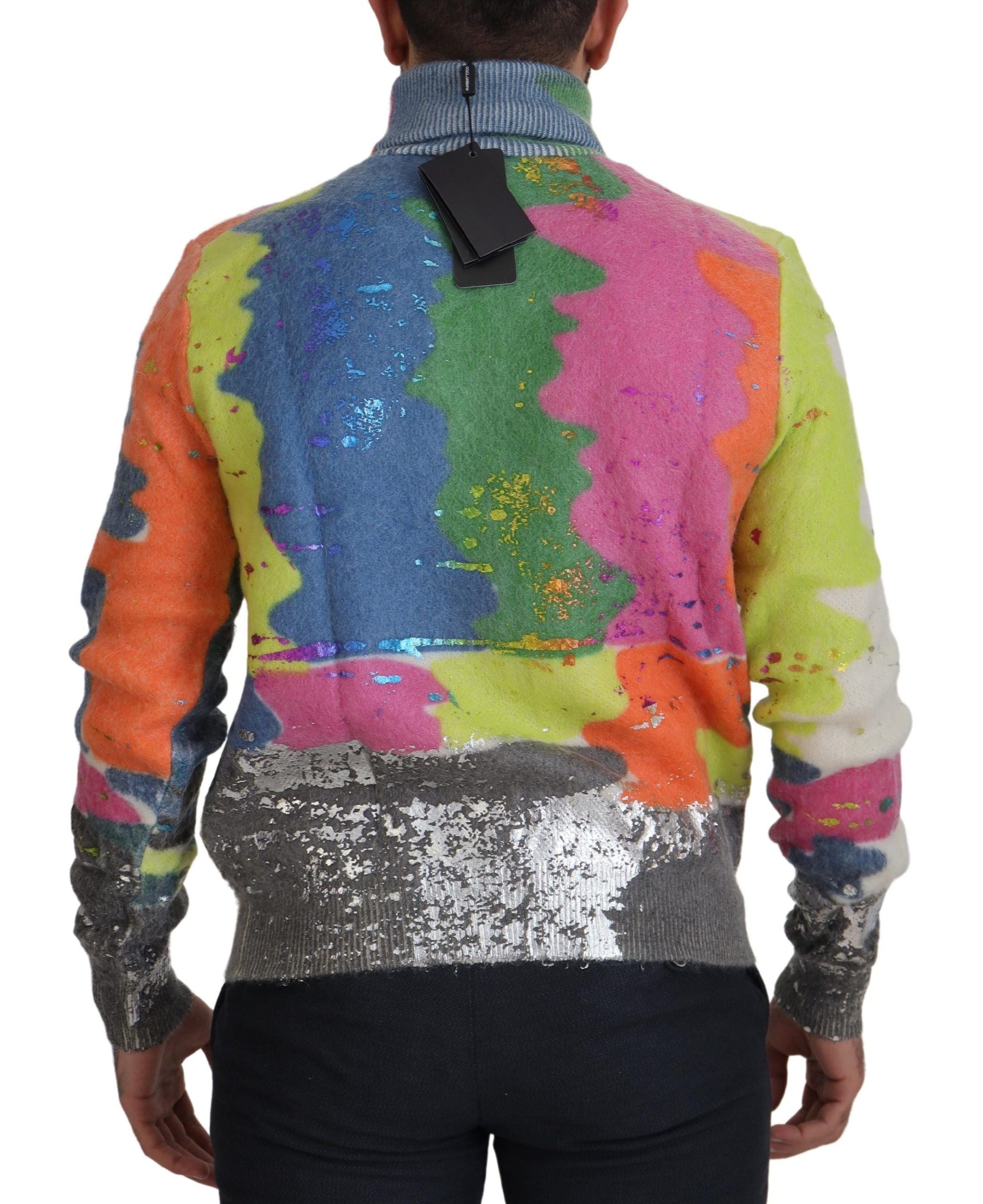 Dolce & Gabbana Multicolor Rollkragenpullover Mohair Pullover-2