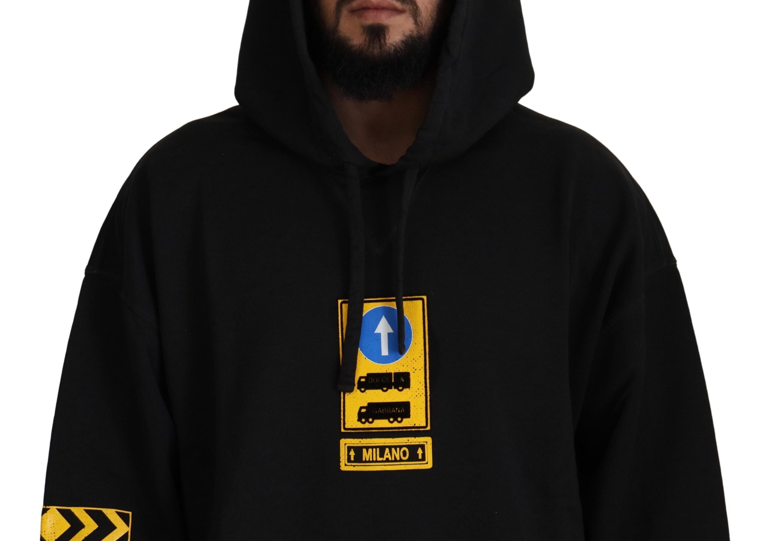 Dolce & Gabbana Black DG Shield Cotton Hoodie-2