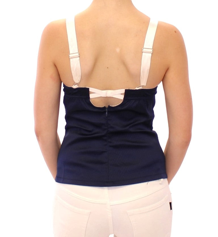 Dolce & Gabbana Blue Tank Top with Sailor Motif-3