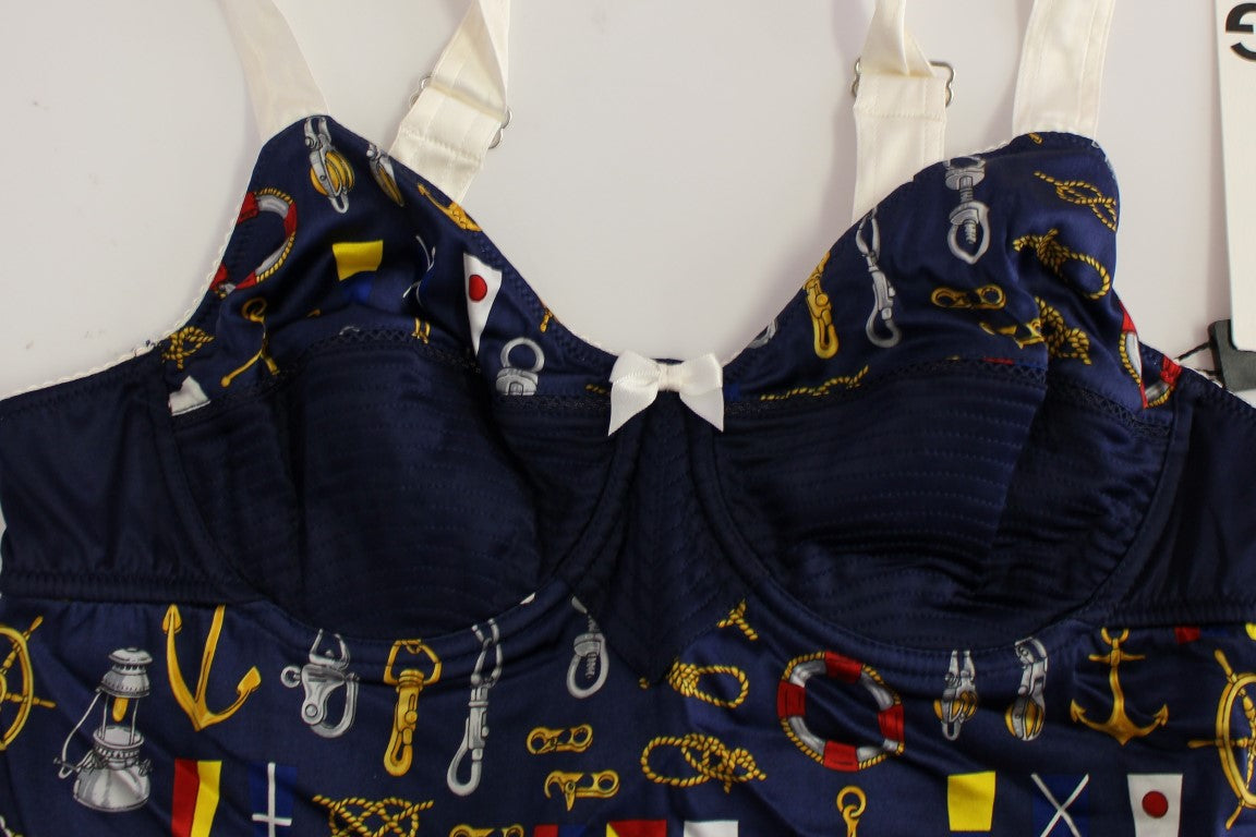 Dolce & Gabbana Blue Tank Top with Sailor Motif-6