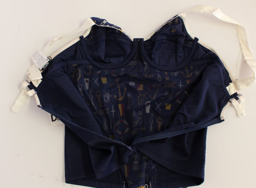 Dolce & Gabbana Blue Tank Top with Sailor Motif-7