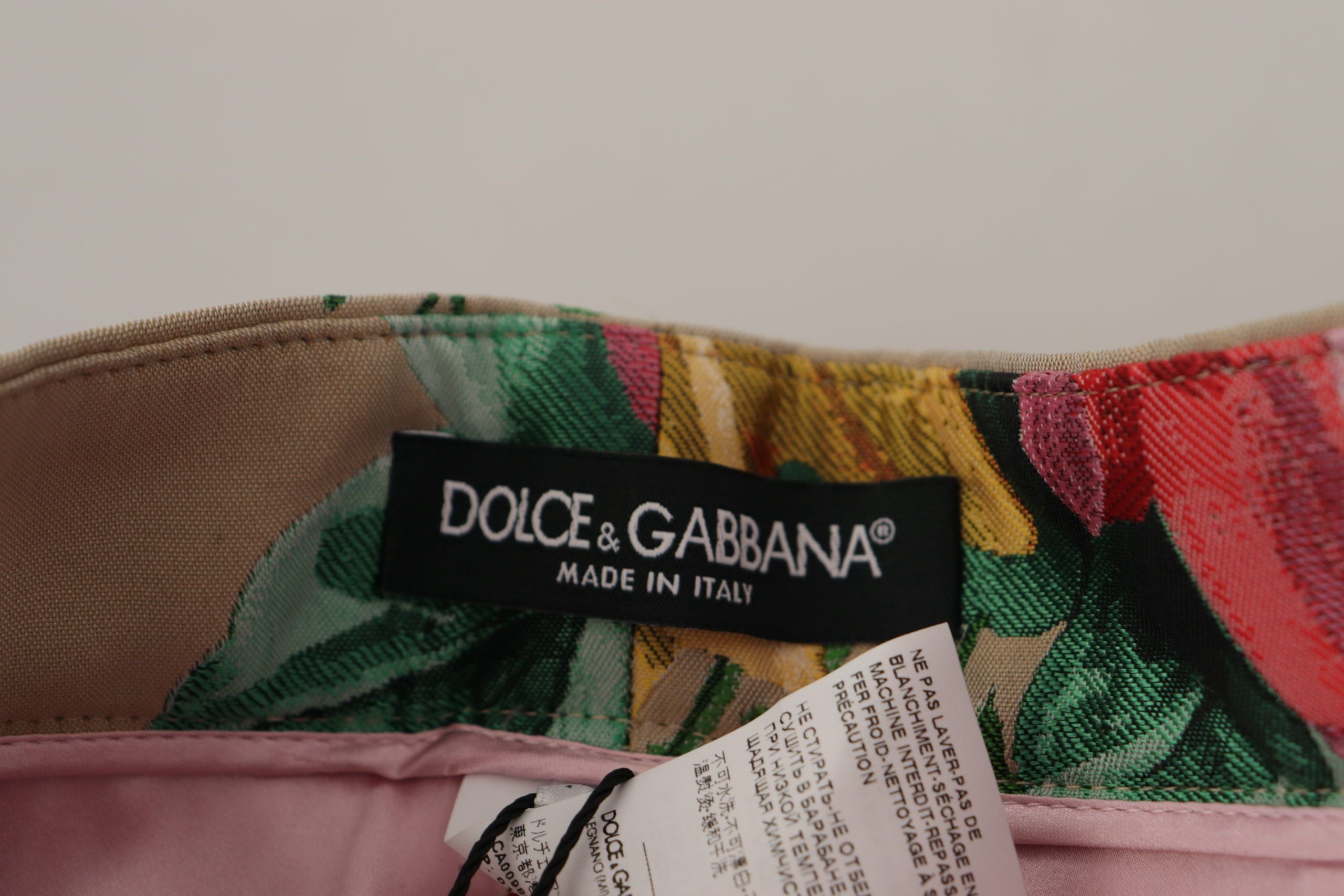 Dolce & Gabbana beige floral dress, formal high-waisted trousers-5