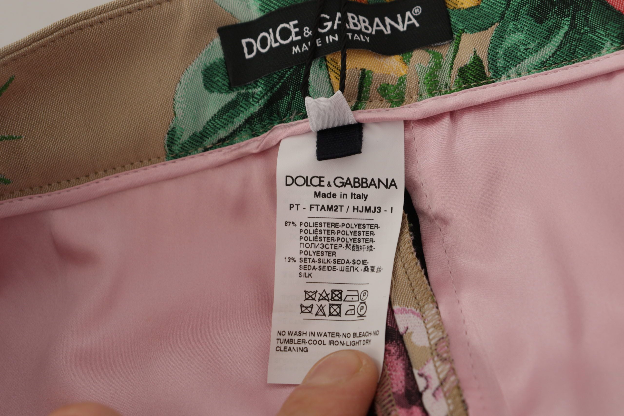 Dolce & Gabbana beige floral dress, formal high-waisted trousers-8