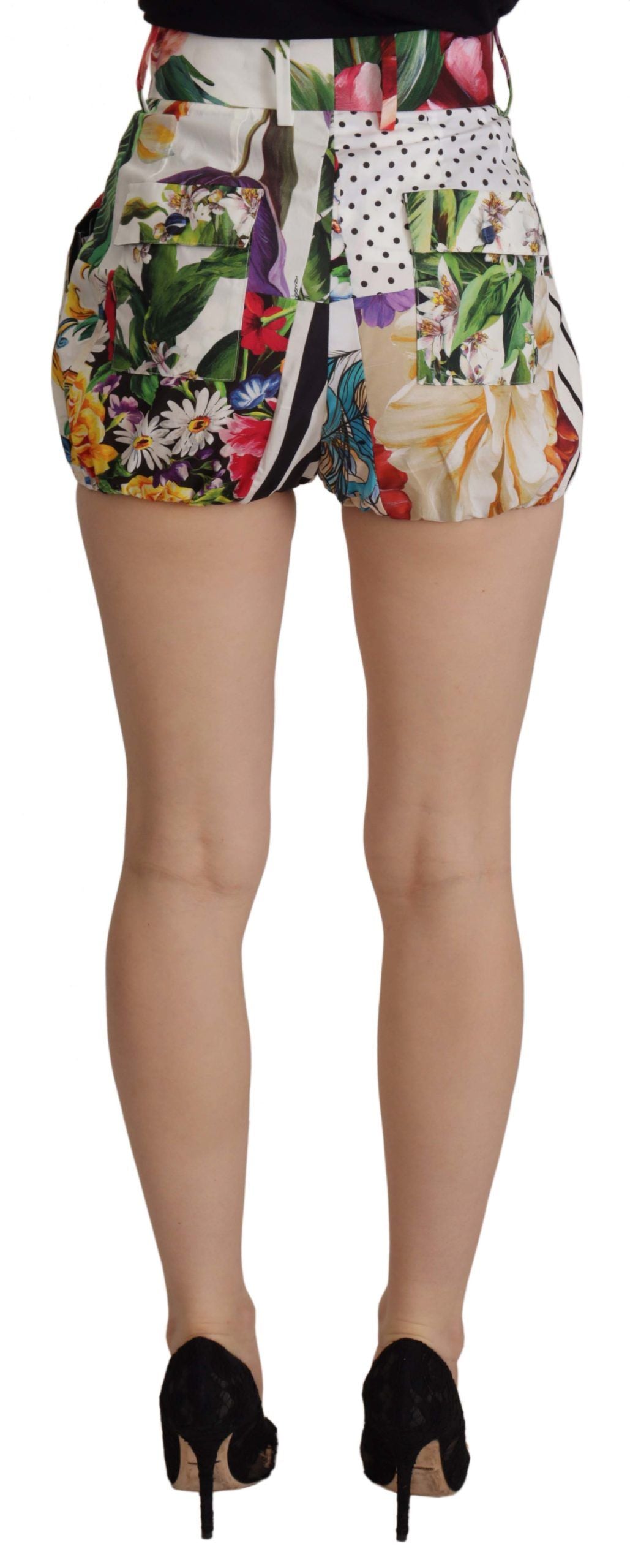 Dolce & Gabbana Multicolor High Waist Hot Pants Shorts-2