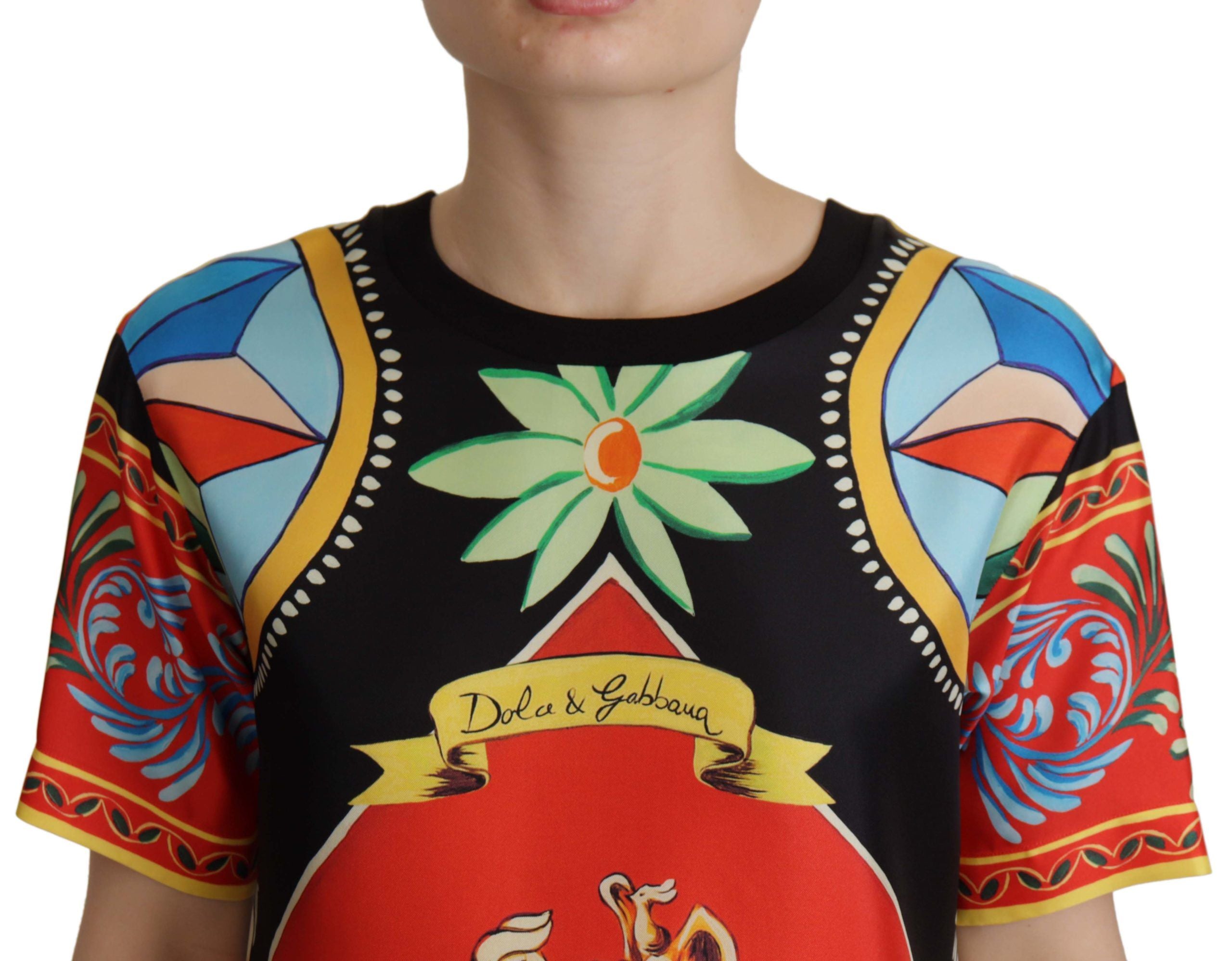 Dolce & Gabbana Camiseta De Seda Carretto Soldado Multicolor-2