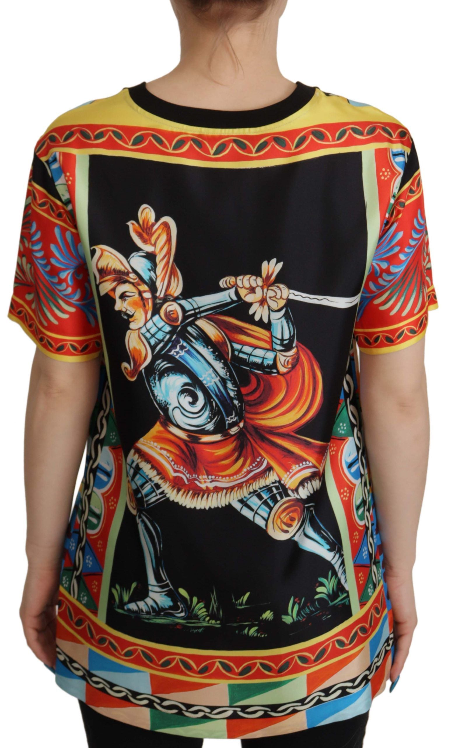 Dolce & Gabbana Camiseta De Seda Carretto Soldado Multicolor-7