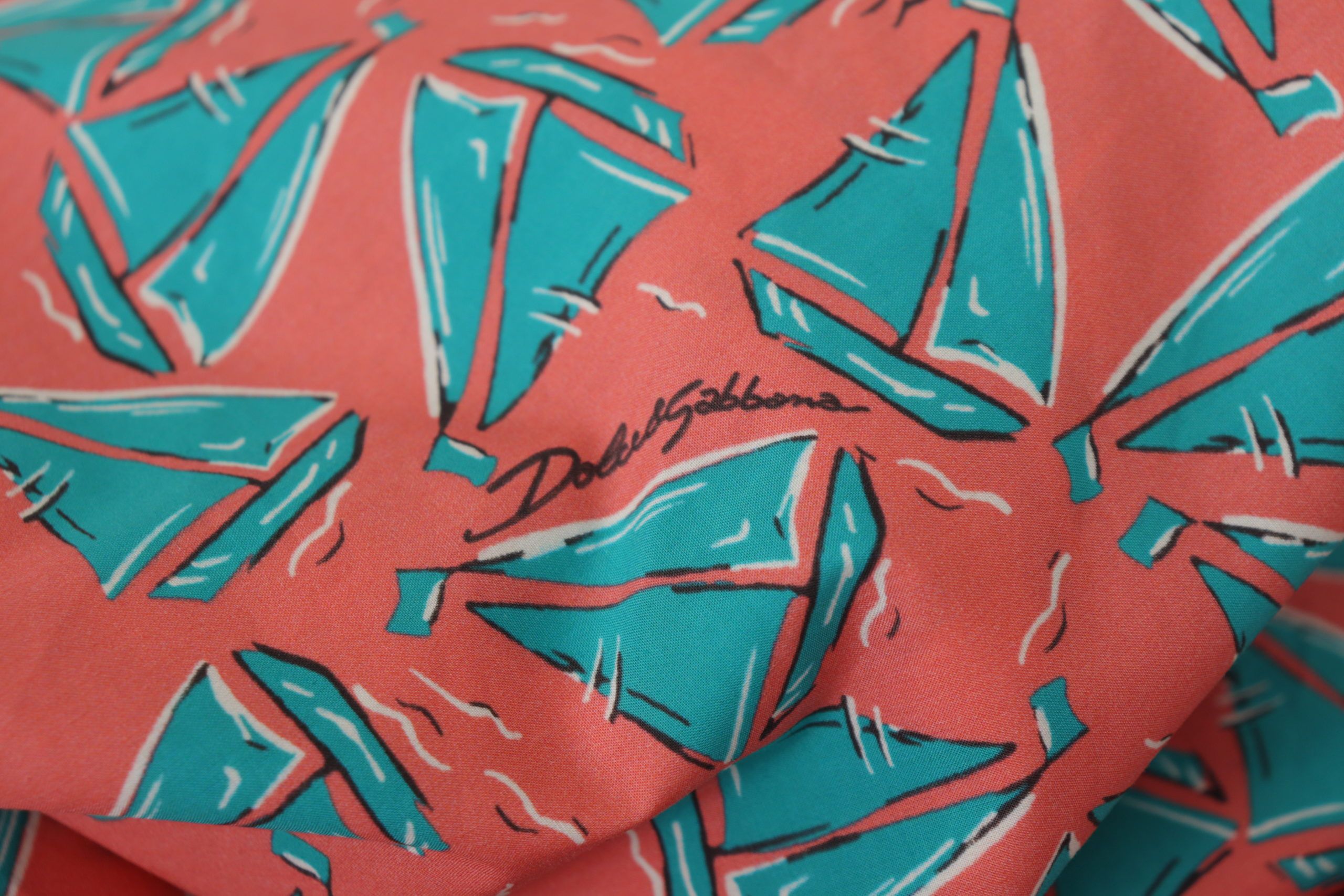 Dolce & Gabbana pink cotton T-shirt with sailboat print-4