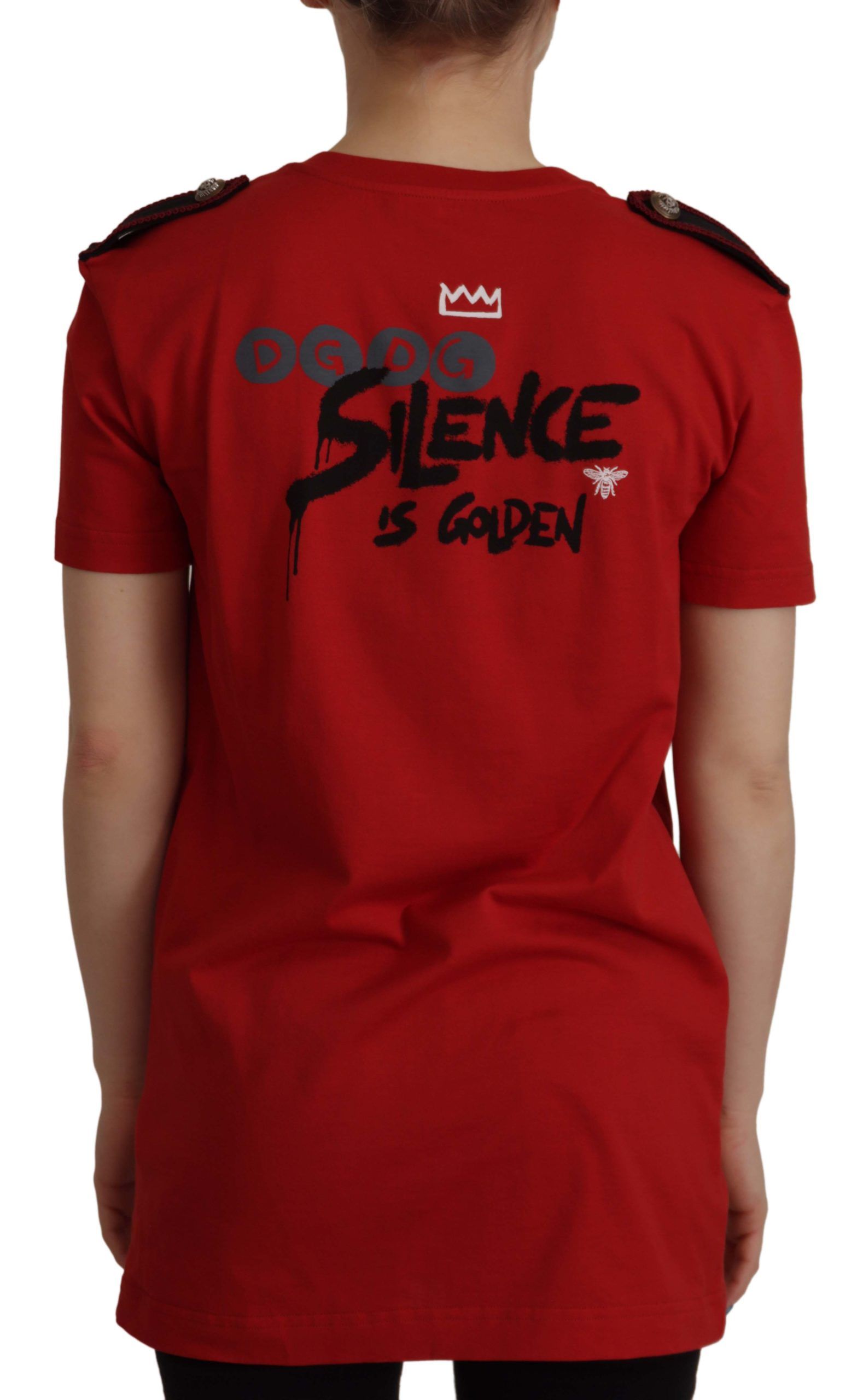 Dolce & Gabbana Red Amor Vincit Omnia T-Shirt with round neck-2