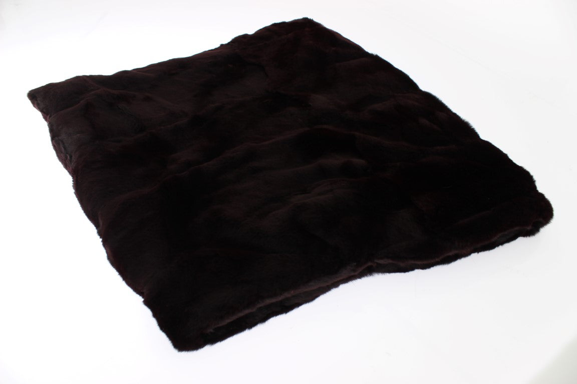 Dolce & Gabbana Lilac Weasel Fur Crochet Hooded Scarf Hat-6