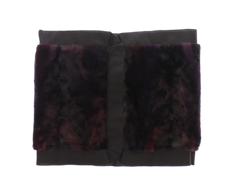 Dolce & Gabbana Purple MINK Fur Scarf Foulard Neck Wrap-2