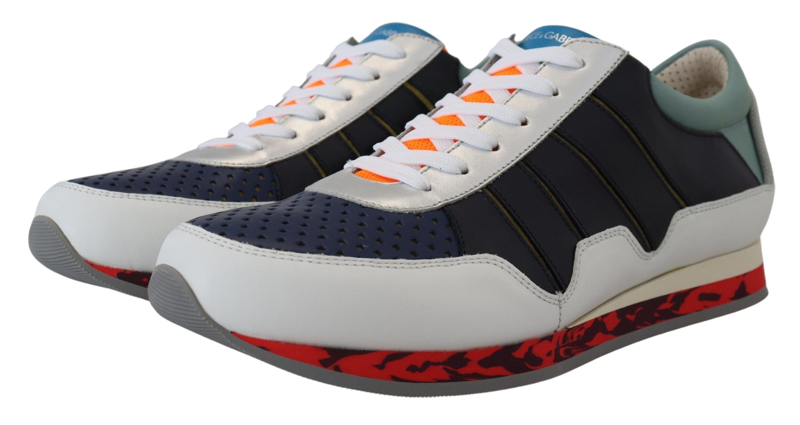 Dolce & Gabbana Multicolor Leather Sport Low Top Sneakers-2