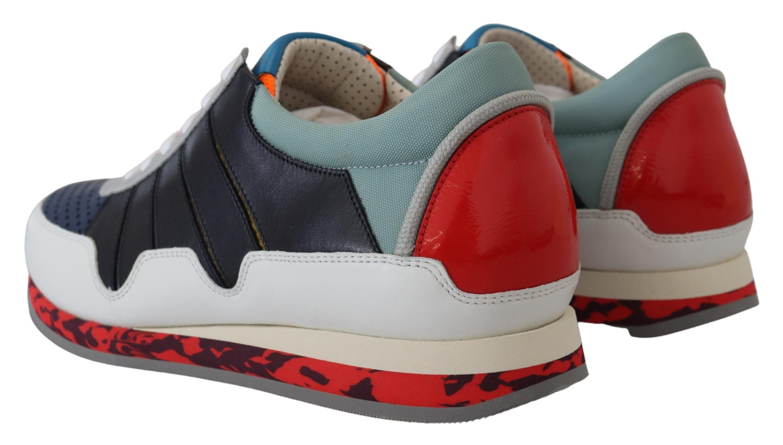 Dolce & Gabbana Multicolor Leather Sport Low Top Sneakers-4
