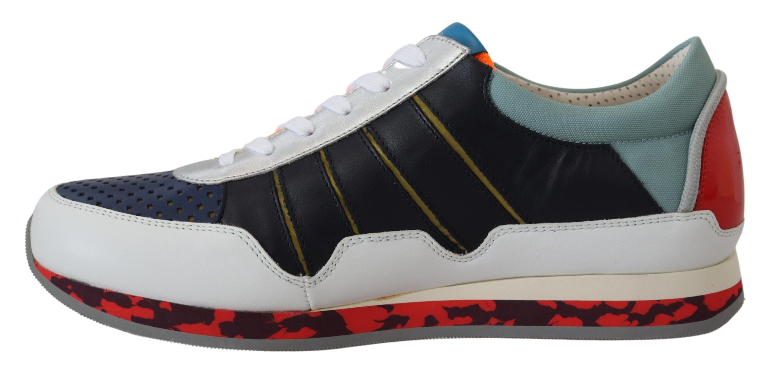 Dolce & Gabbana Multicolor Leather Sport Low Top Sneakers-5