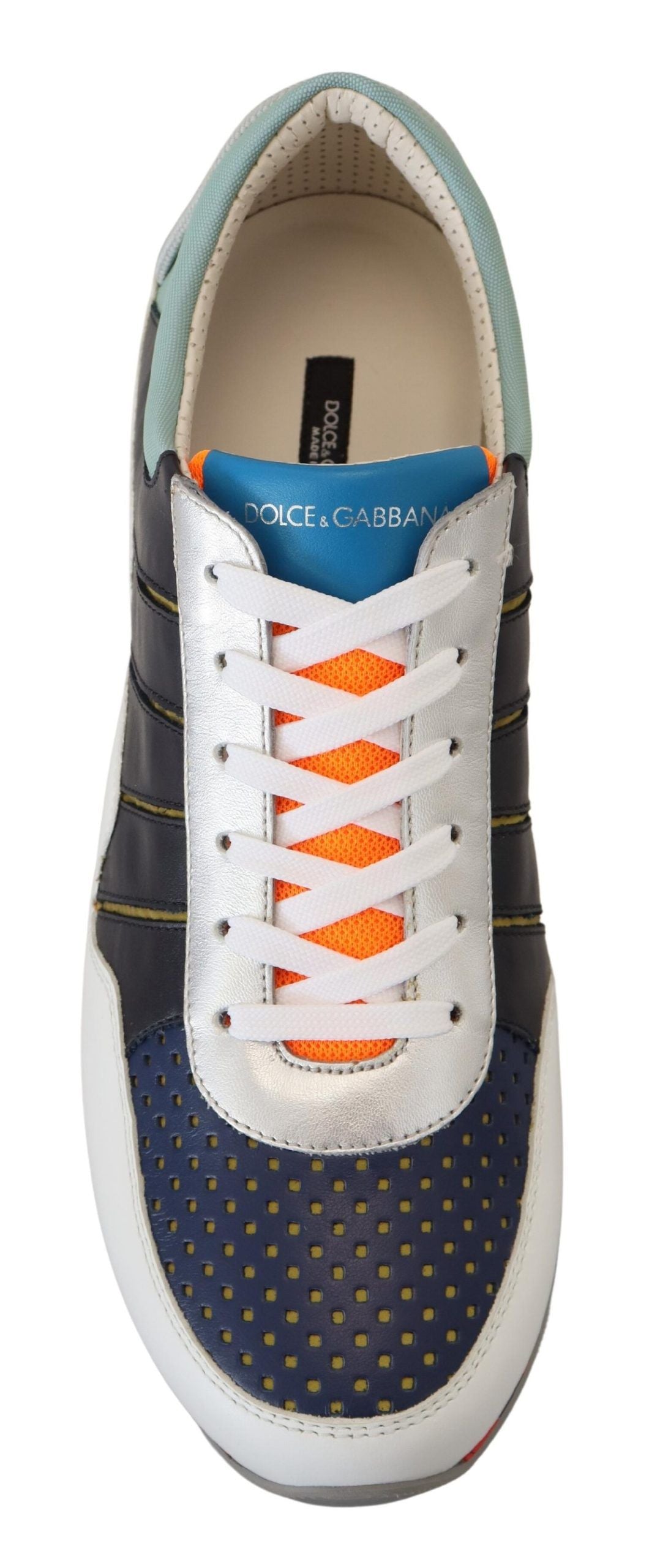 Dolce & Gabbana Multicolor Leather Sport Low Top Sneakers-7