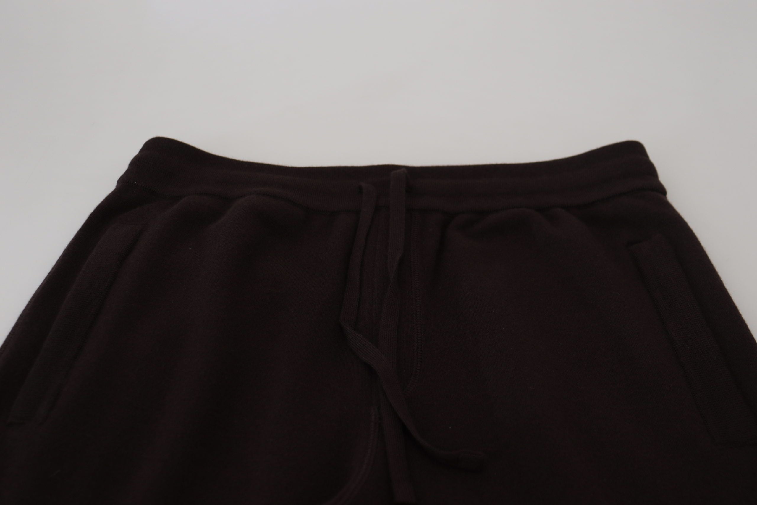 Dolce & Gabbana Brown Cashmere Trousers Drawstring Trousers-6