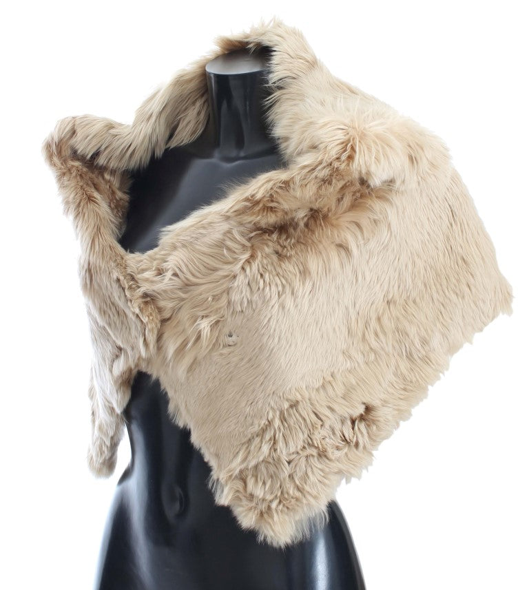 Dolce & Gabbana Beige Alpaca Collar Scarf-2