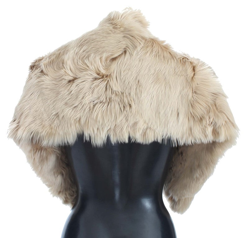 Dolce & Gabbana Beige Alpaca Collar Scarf-3