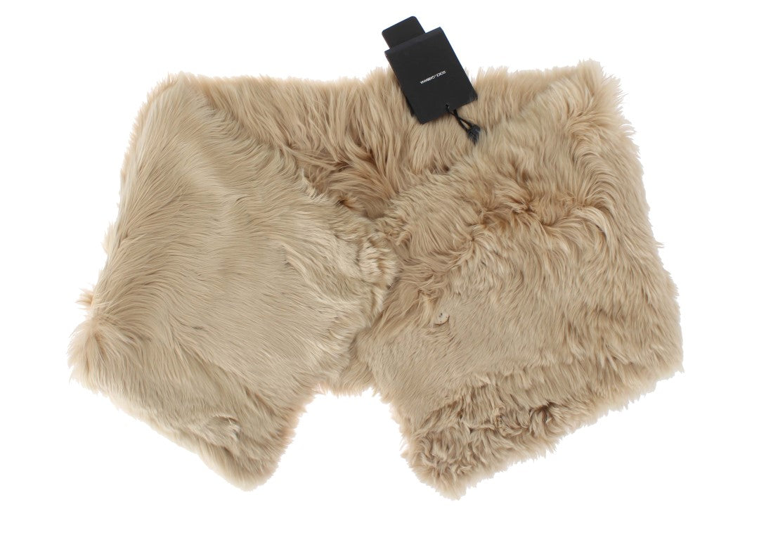 Dolce & Gabbana Beige Alpaca Collar Scarf-4