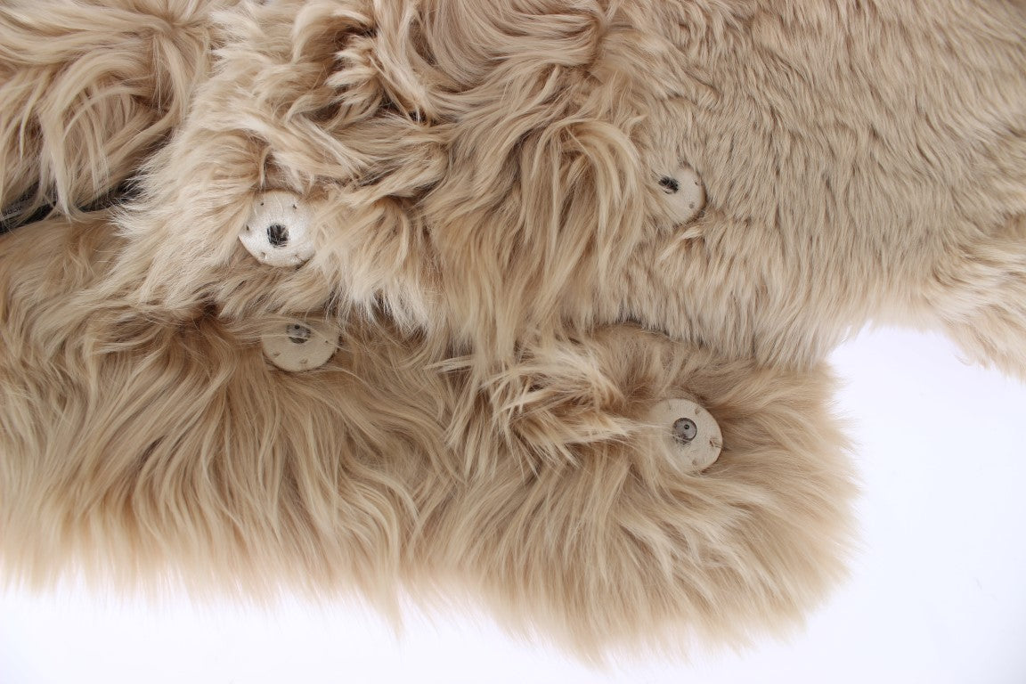 Dolce & Gabbana Beige Alpaca Collar Scarf-6