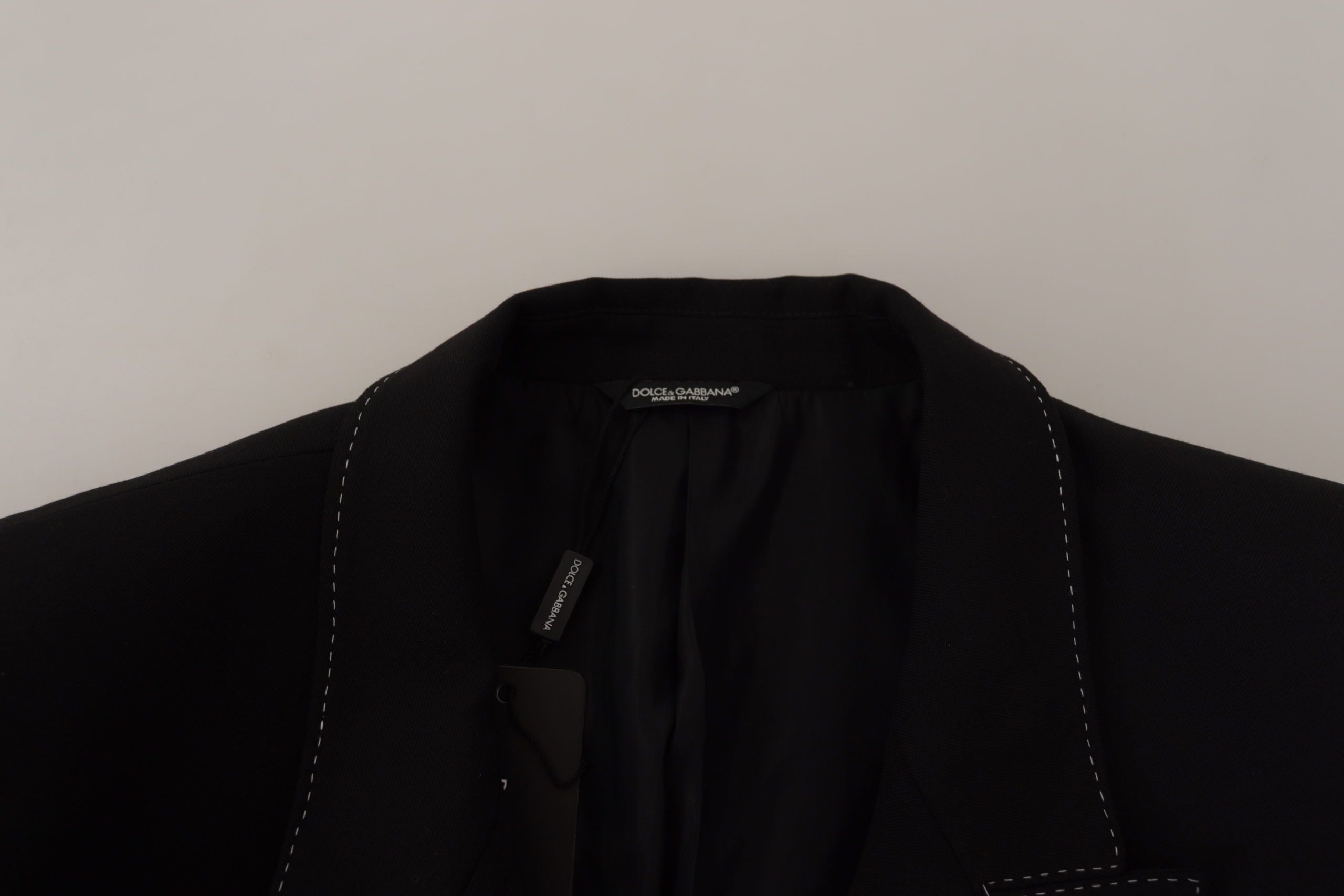 Dolce & Gabbana Schwarzer doppelreihiger Mantel Blazer Jacke-5