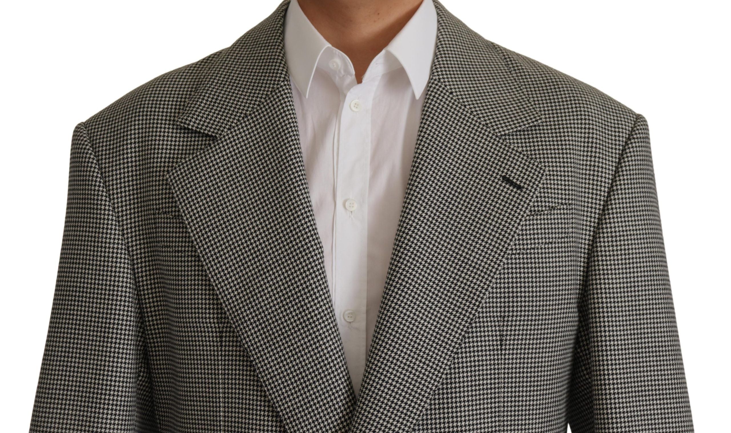 Dolce & Gabbana Grey Check Single-Breasted Jacket Blazer-4