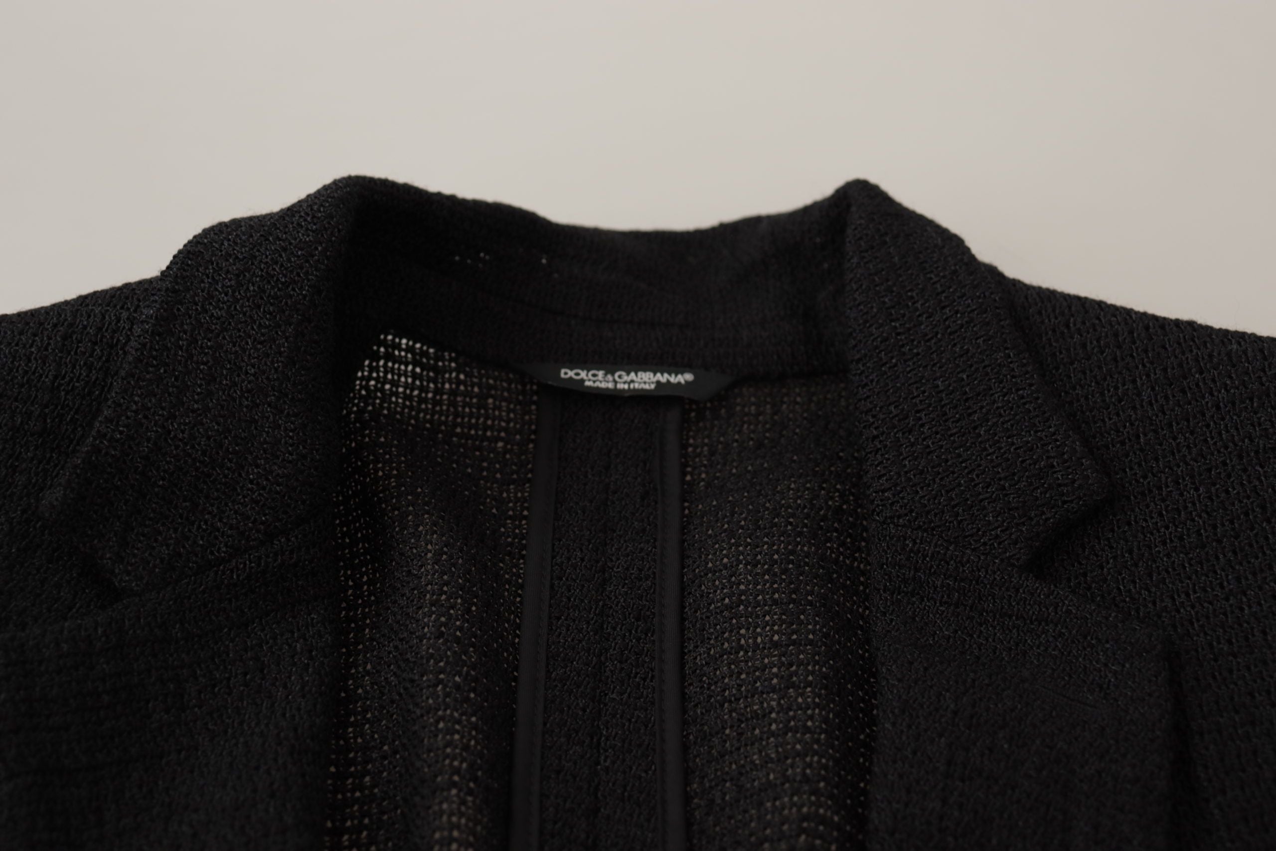 Dolce & Gabbana Black Single-Breasted Coat Men's Blazer-7