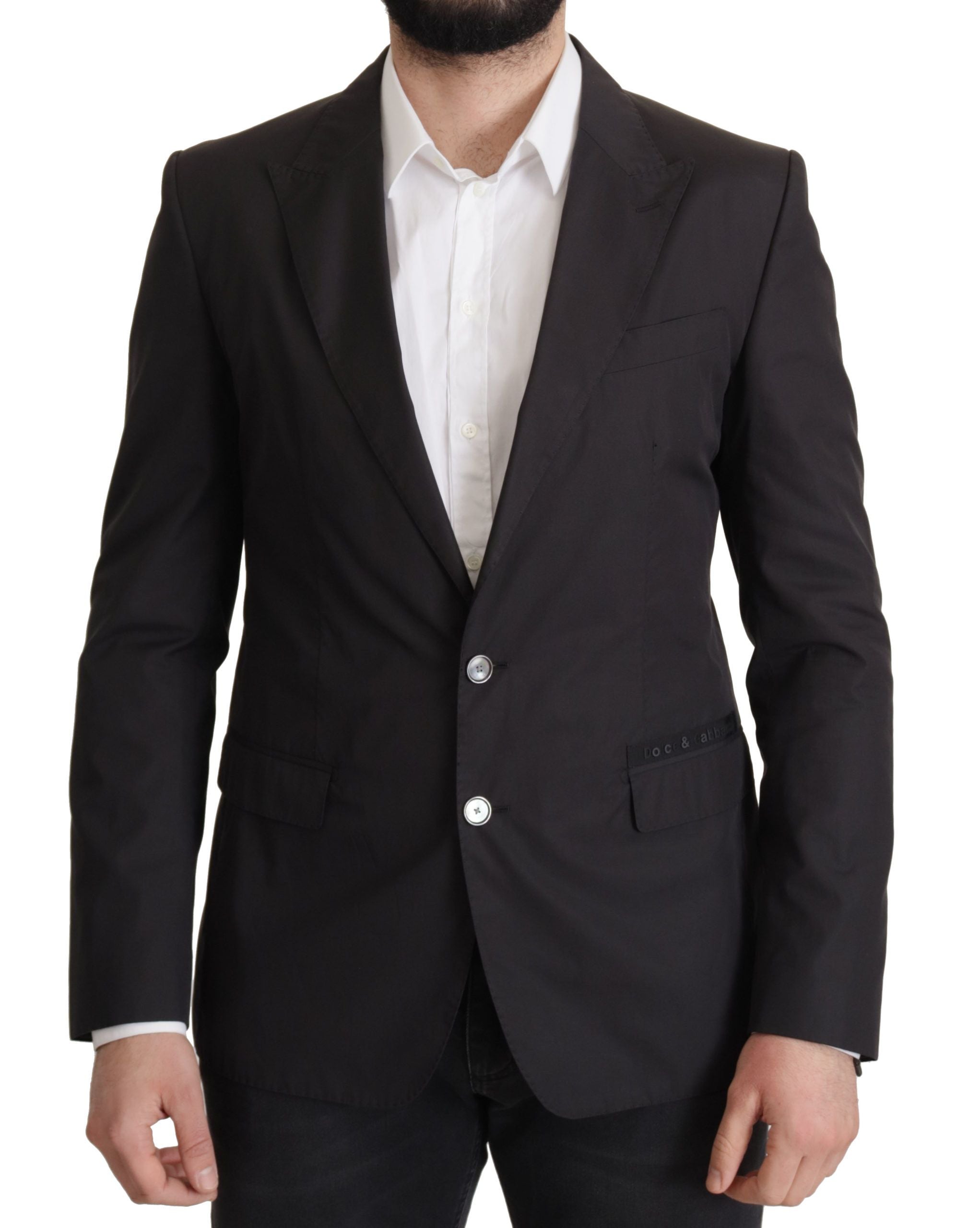 Dolce & Gabbana Schwarzer einreihiger TAORMINA-Blazer-1