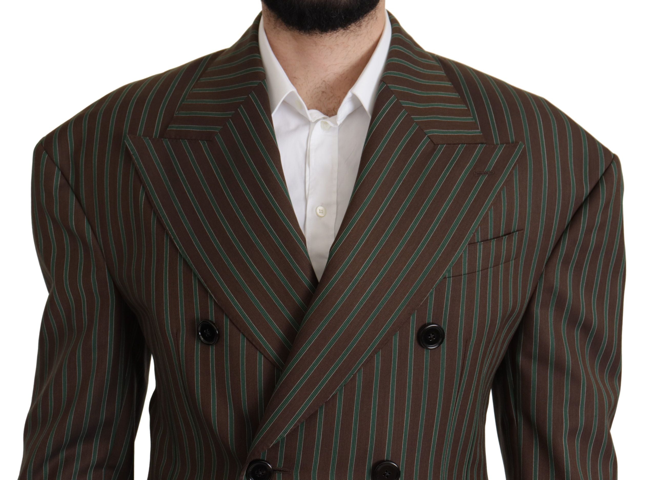 Dolce & Gabbana Mehrfarbig gestreifter doppelreihiger Blazer-3