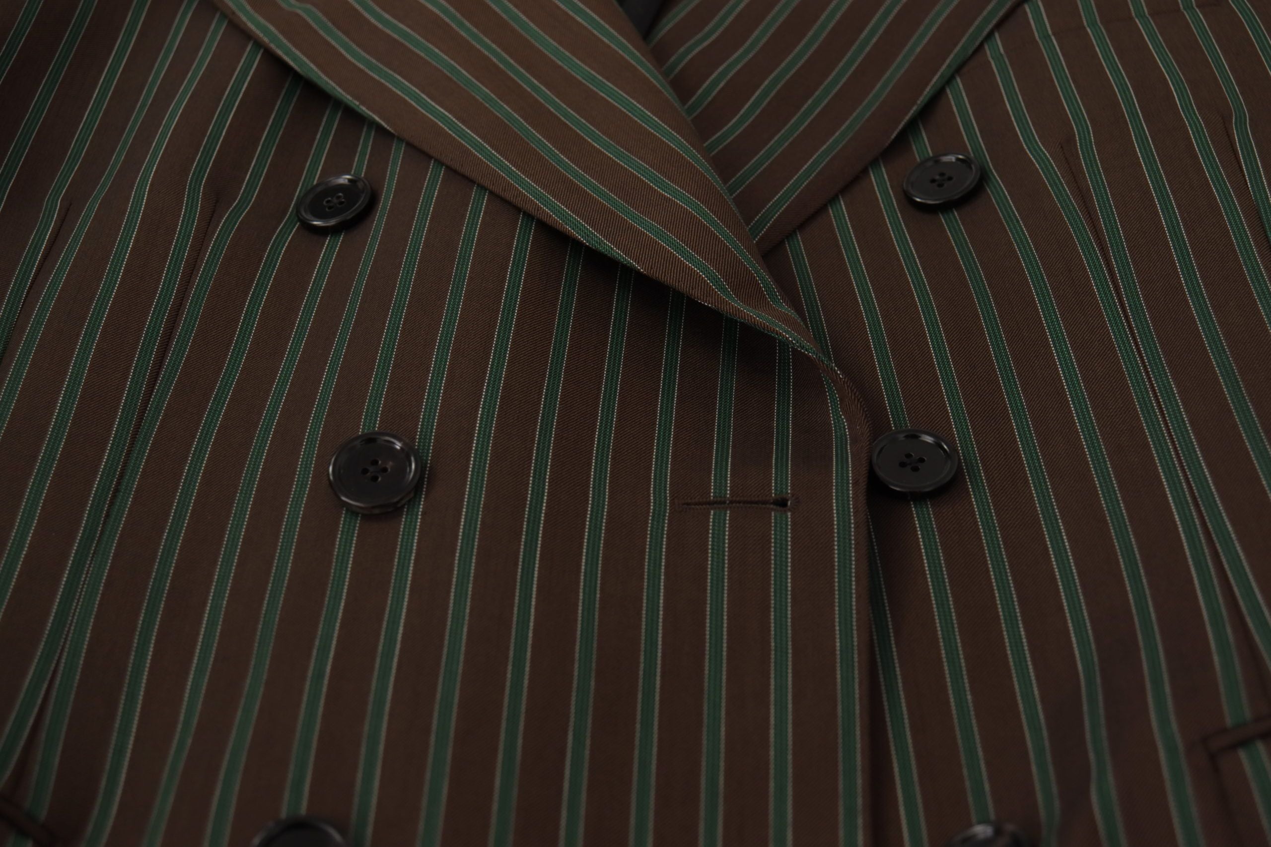 Dolce & Gabbana Mehrfarbig gestreifter doppelreihiger Blazer-7