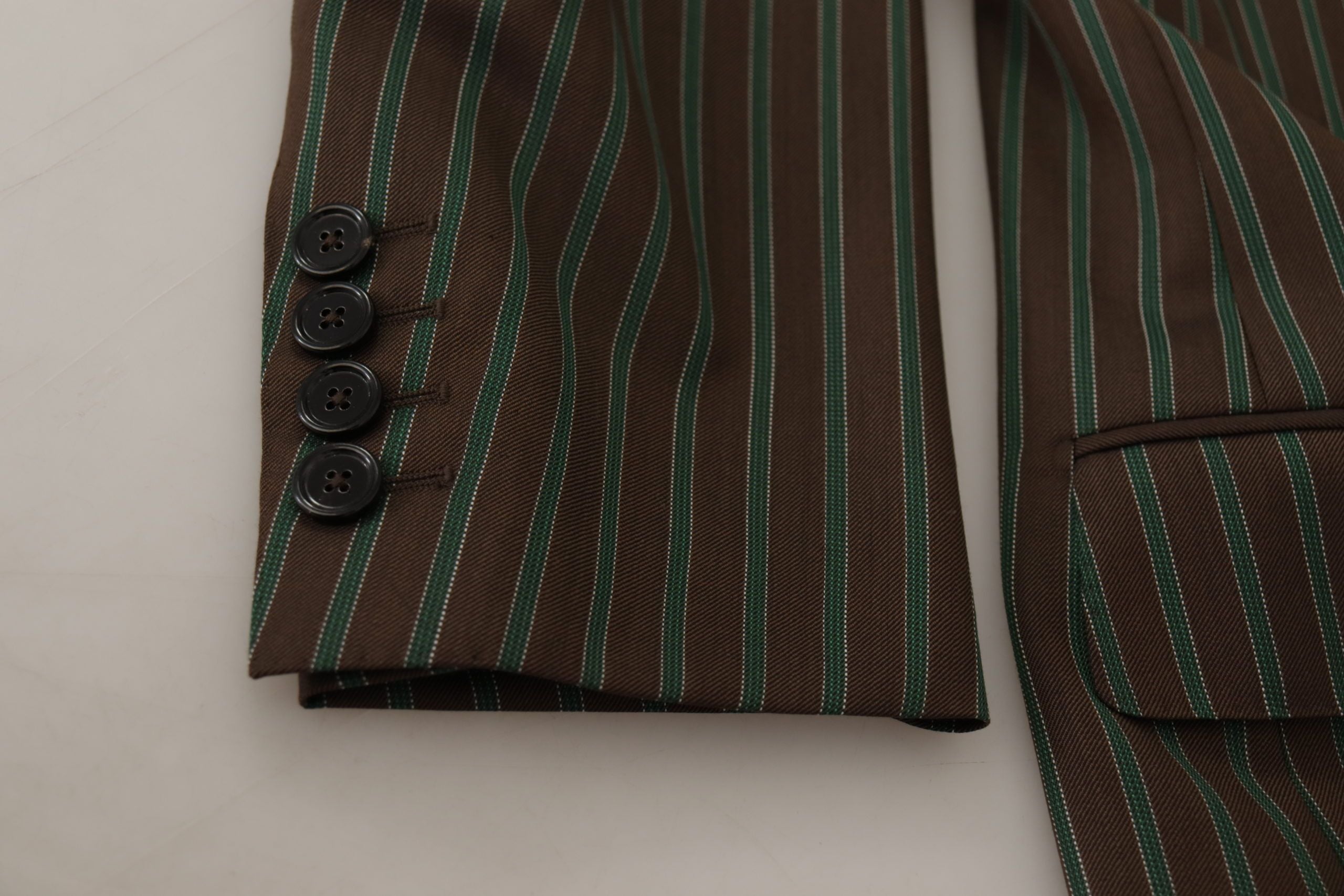 Dolce & Gabbana Mehrfarbig gestreifter doppelreihiger Blazer-8