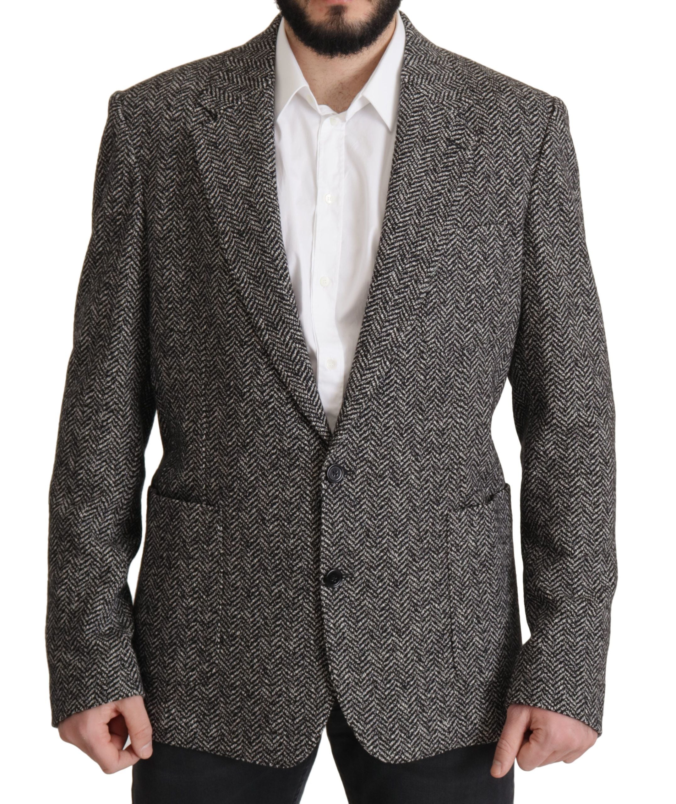 Dolce & Gabbana Grey single-breasted fantasy blazer in cotton-1