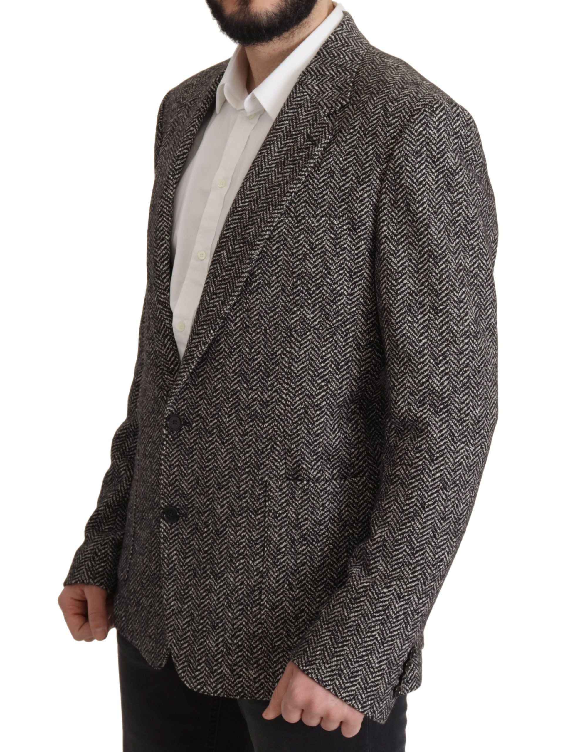 Dolce & Gabbana Grey single-breasted fantasy blazer in cotton-4
