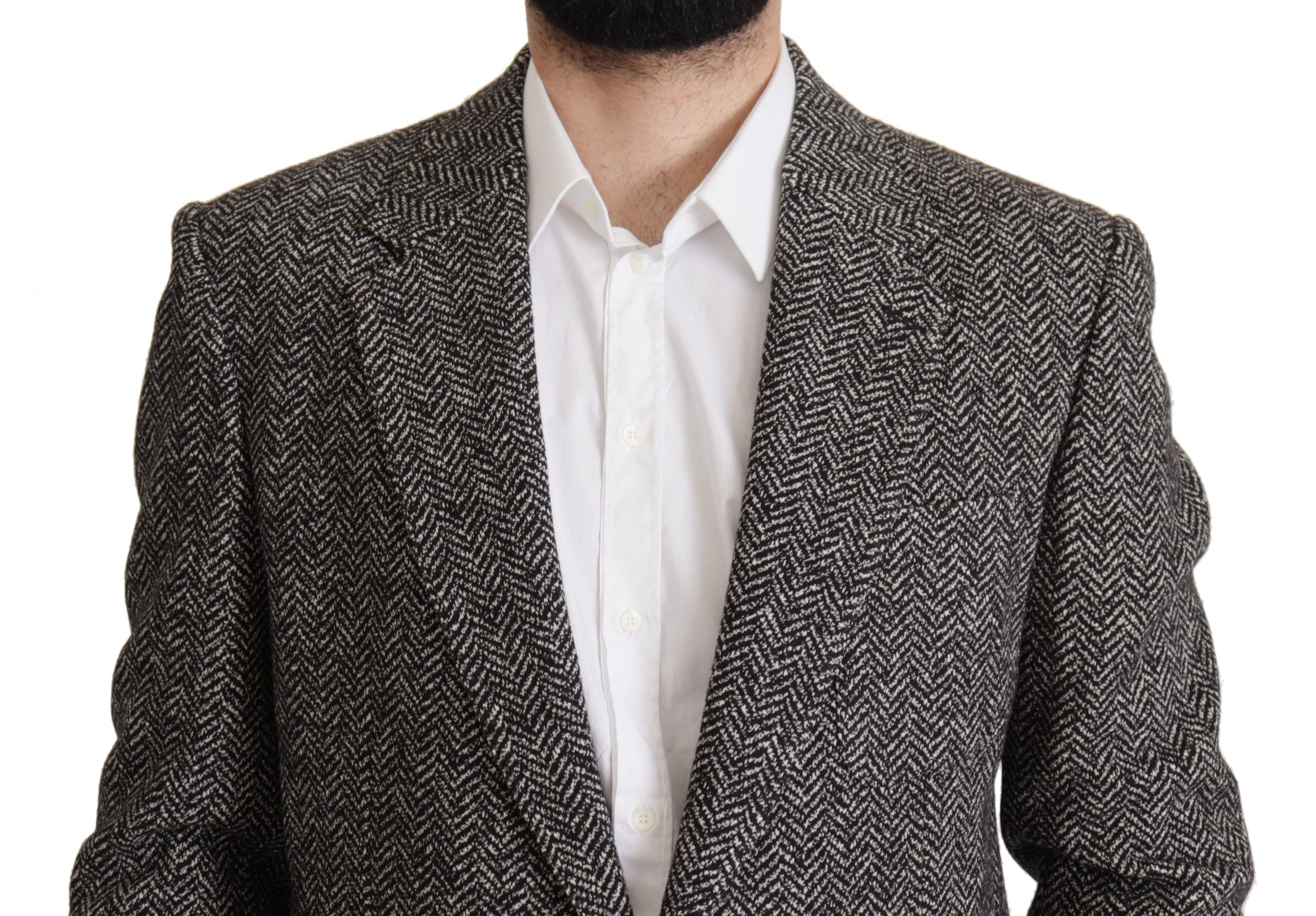 Dolce & Gabbana Grey single-breasted fantasy blazer in cotton-3