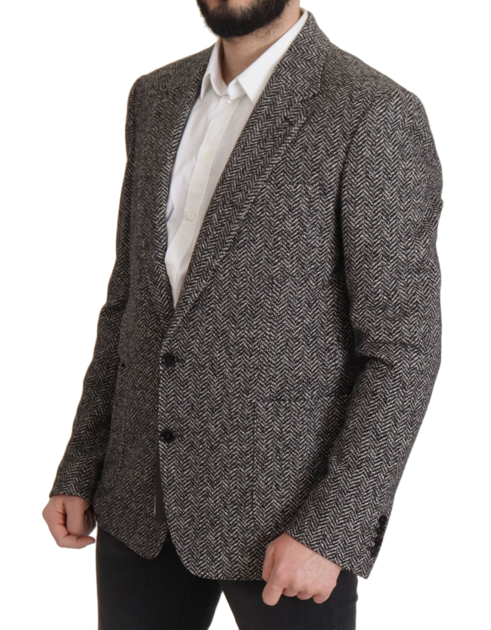 Dolce & Gabbana Grey single-breasted fantasy blazer in cotton-5
