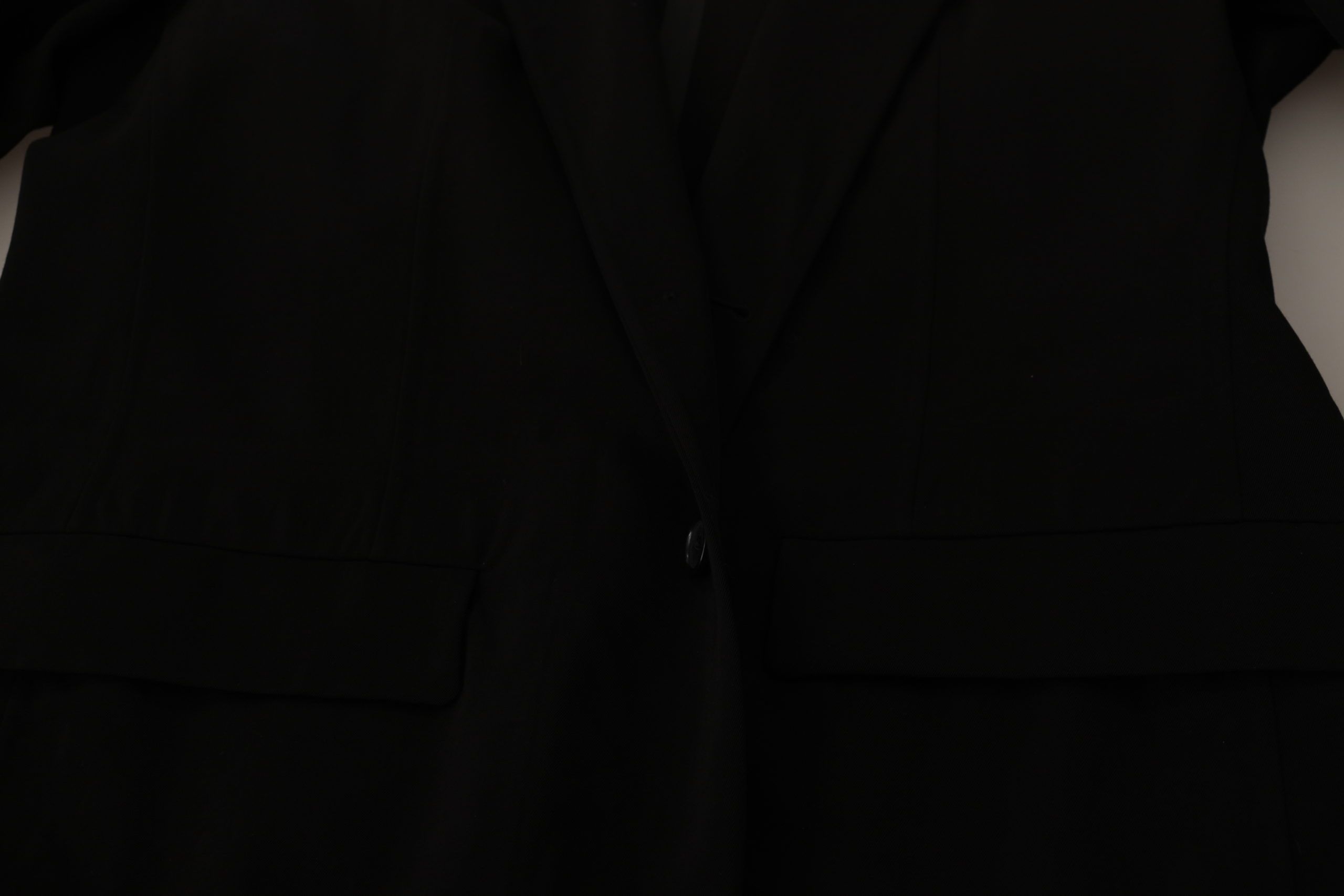 Dolce & Gabbana Black Single-Breasted Wool Coat Blazer-6