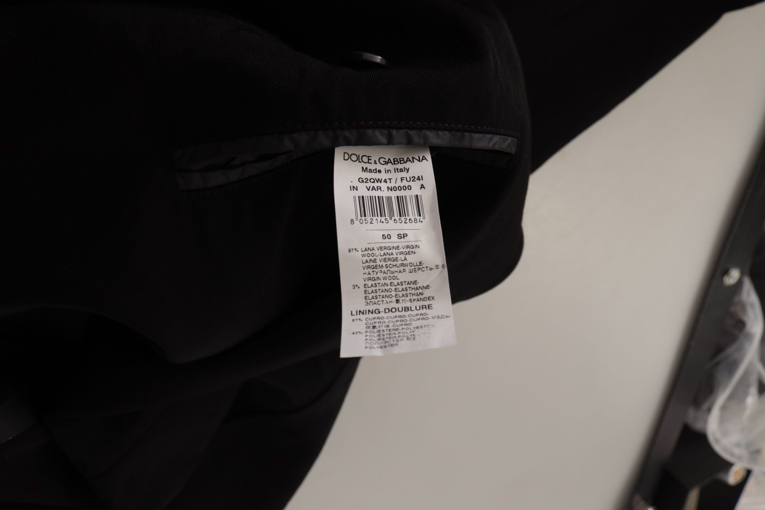 Dolce & Gabbana Black Single-Breasted Wool Coat Blazer-7