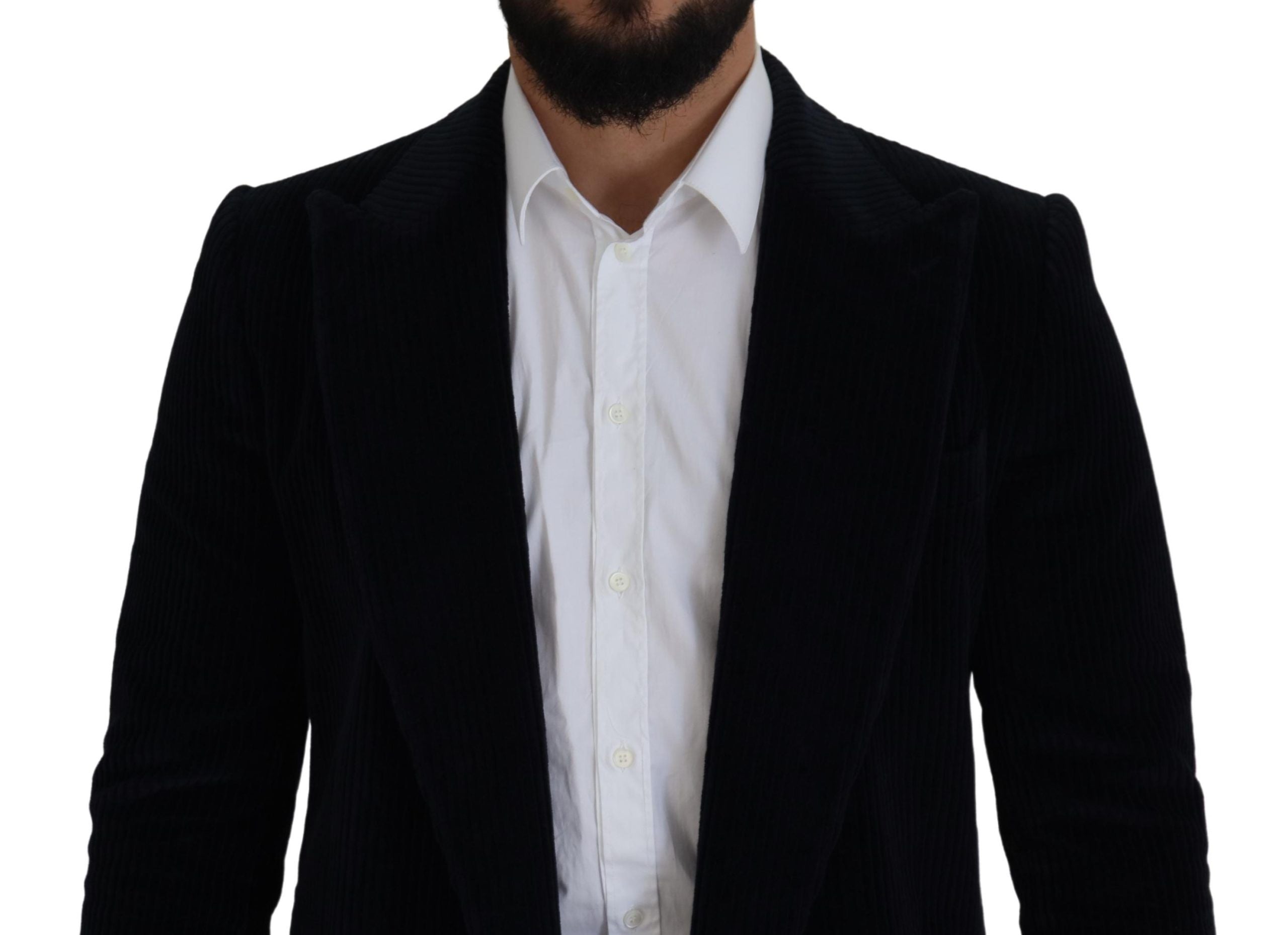 Dolce & Gabbana Black Cotton Cardigan Long Coat Men's Jacket-5