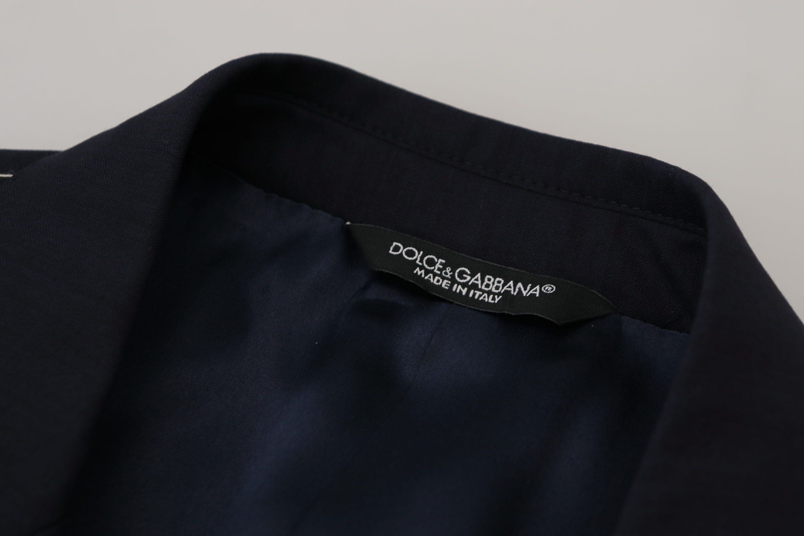 Dolce & Gabbana Blue Single-Breasted Wool Coat Blazer-8