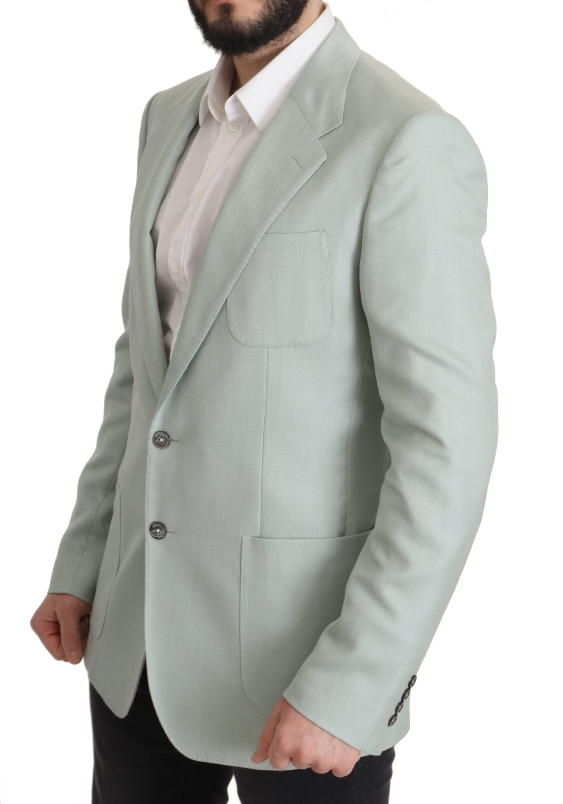 Dolce & Gabbana Green Cashmere Jacket Blazer-2