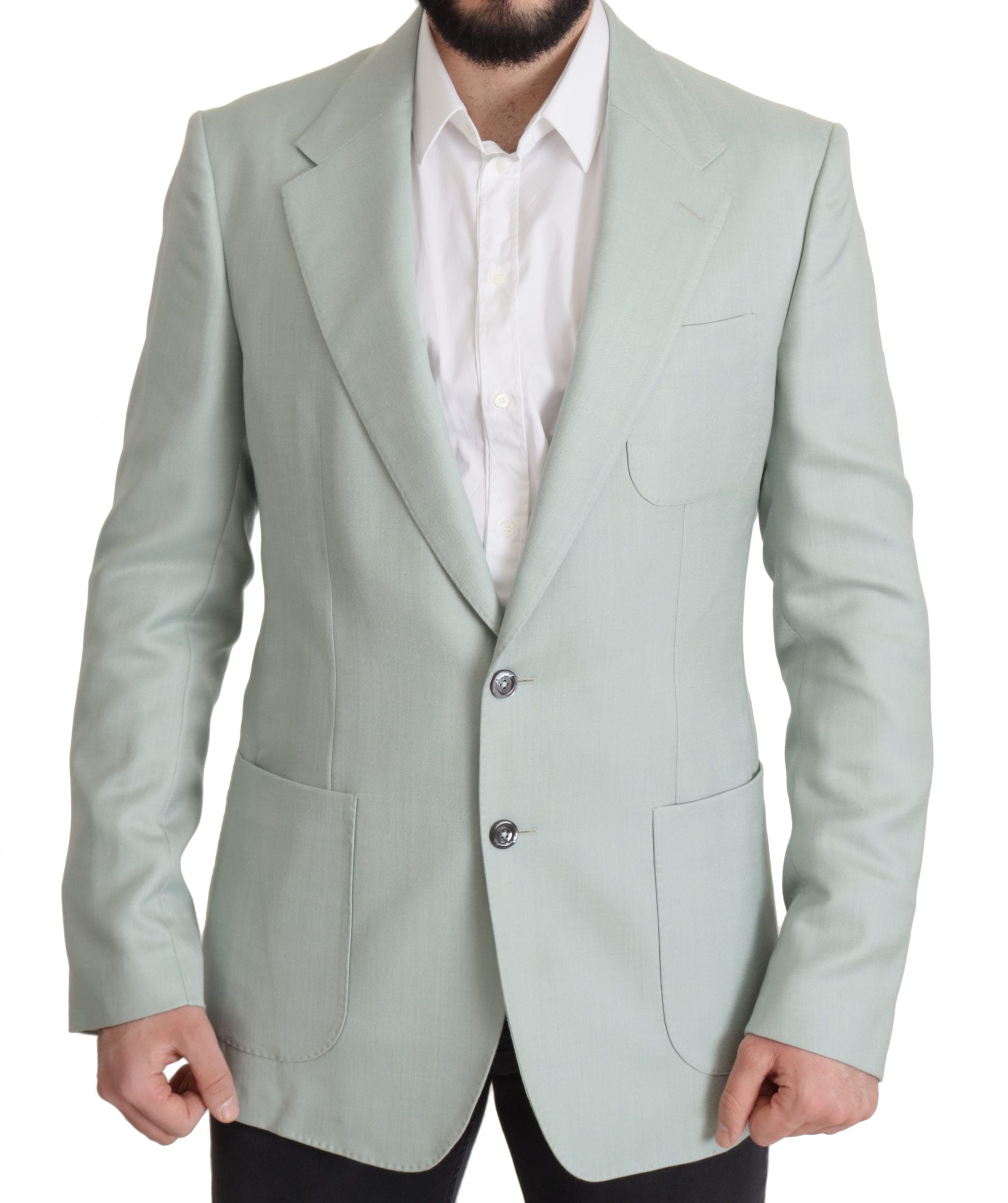 Dolce & Gabbana Green Cashmere Jacket Blazer-1
