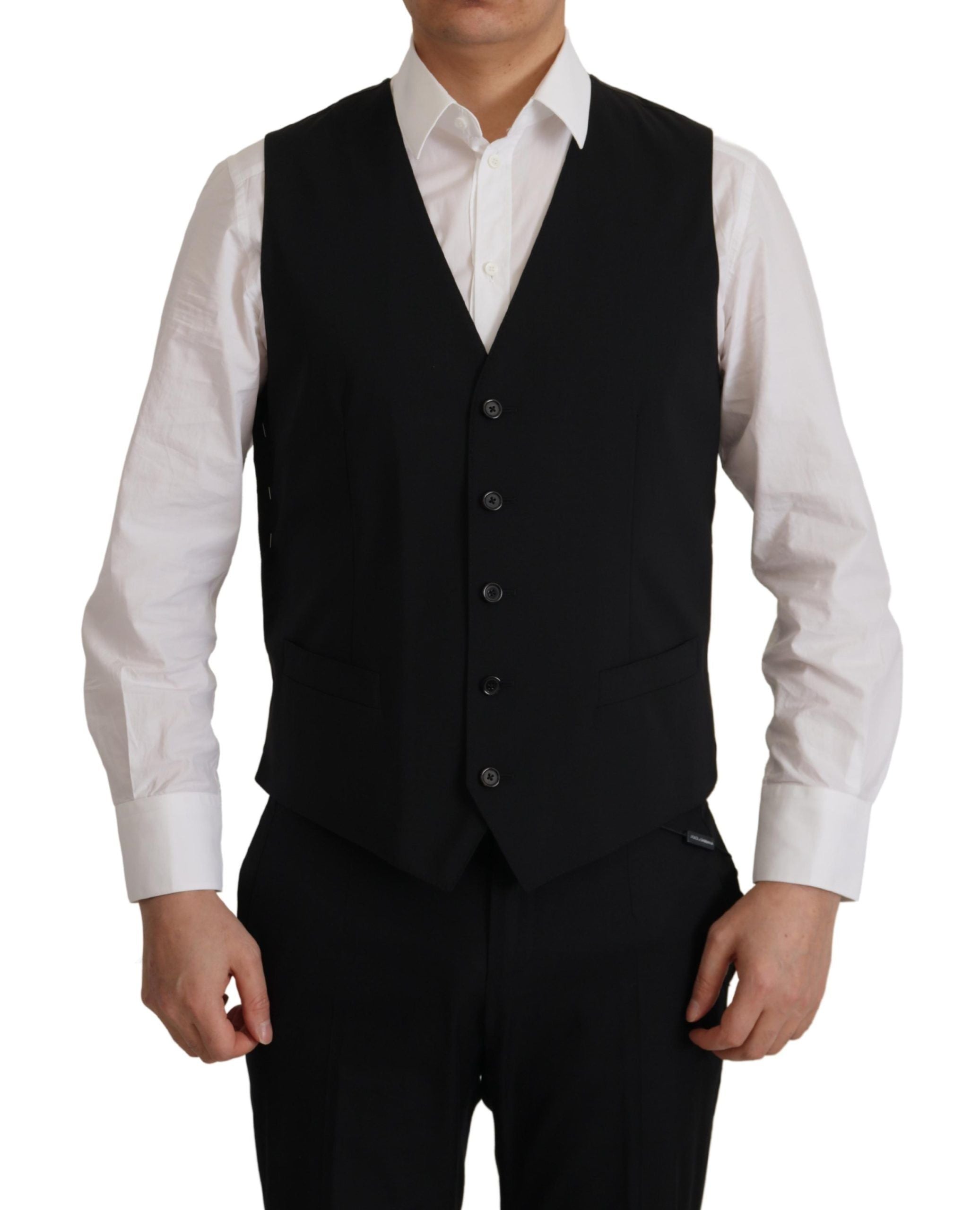 Dolce & Gabbana Schwarze Jacke Weste 2 Stück MARTINI Blazer-6