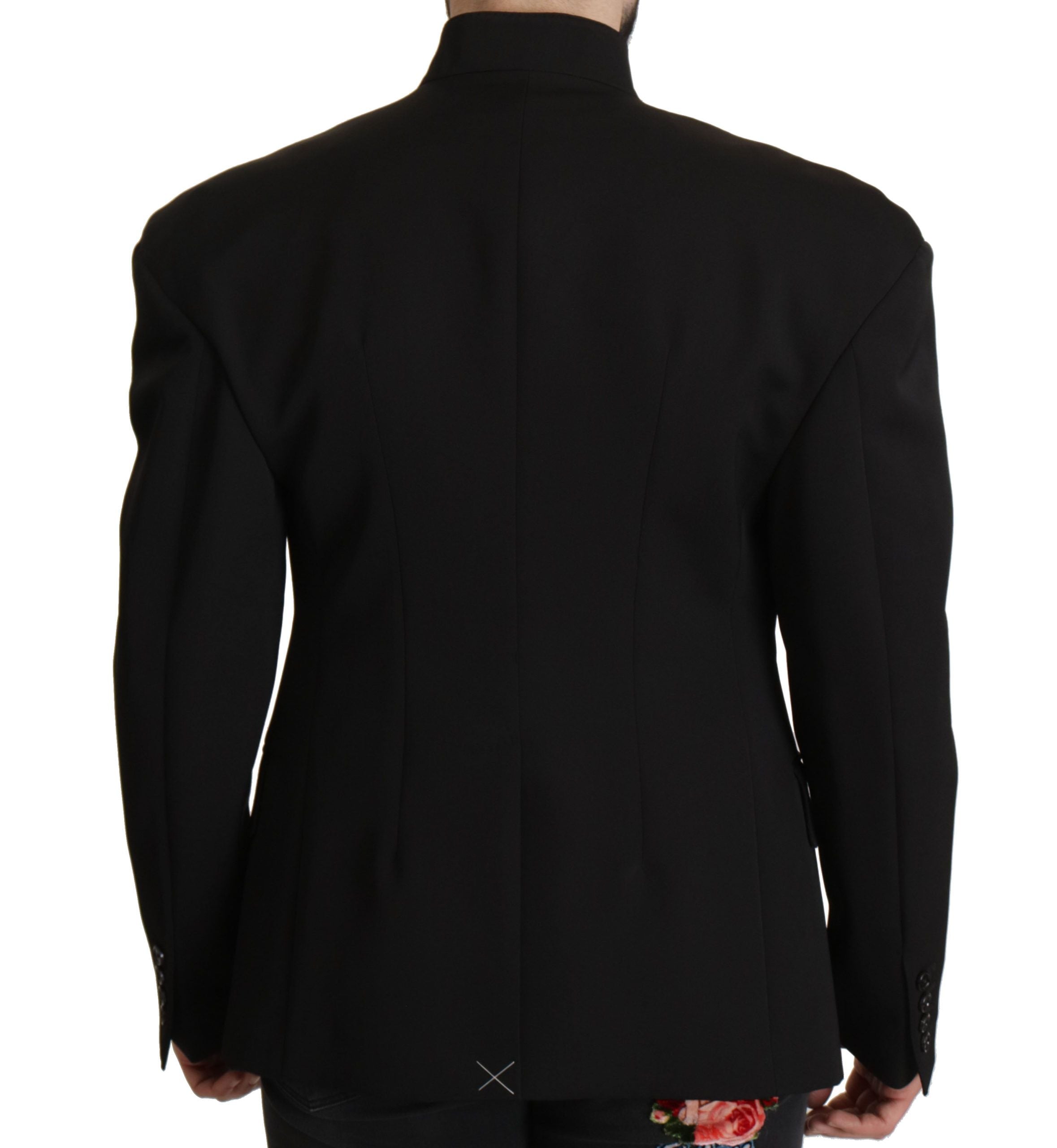 Dolce & Gabbana Black Single-Breasted Wool Jacket Blazer-2