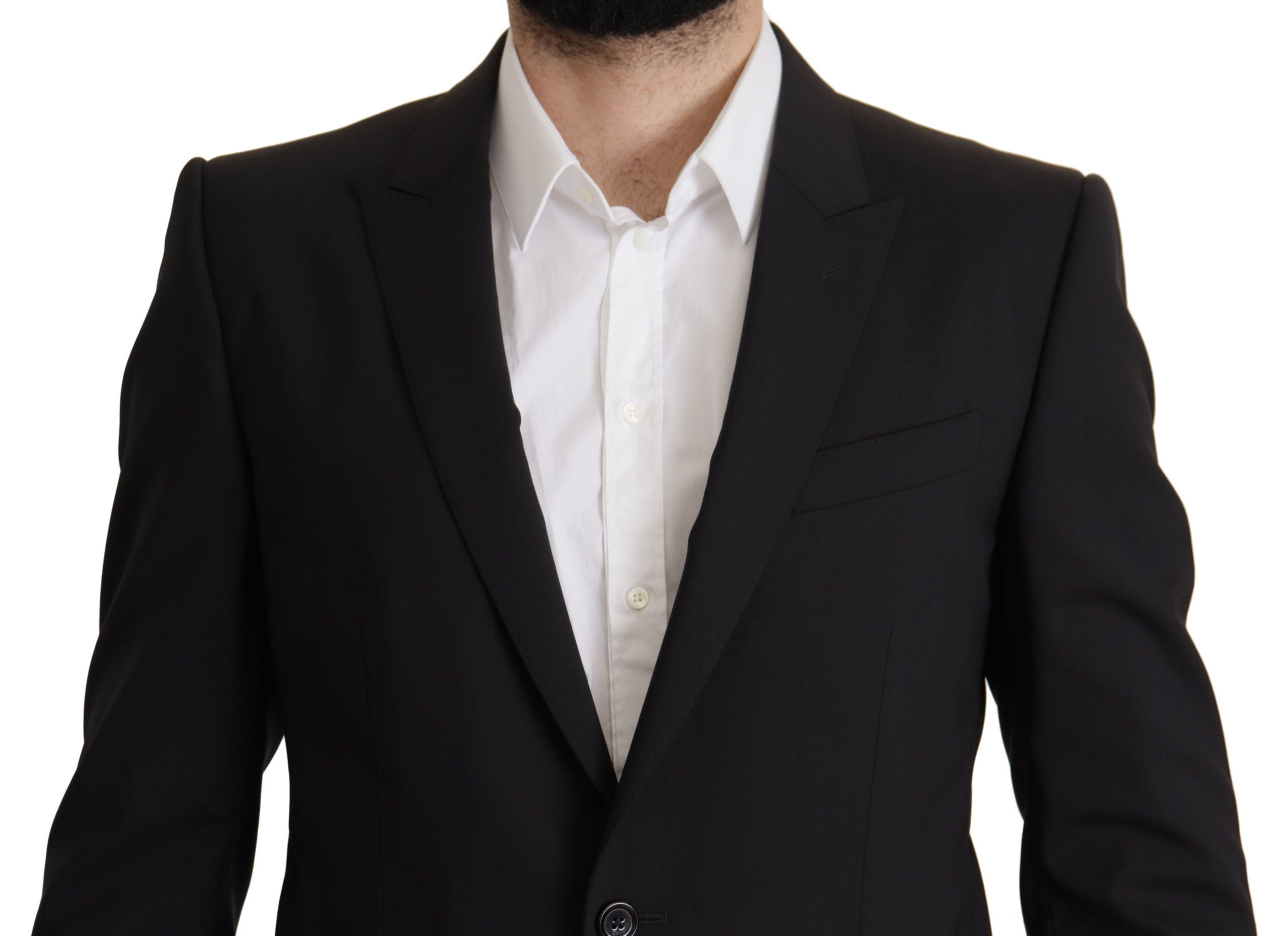 Dolce & Gabbana Black Single-Breasted Jacket MARTINI Blazer-4