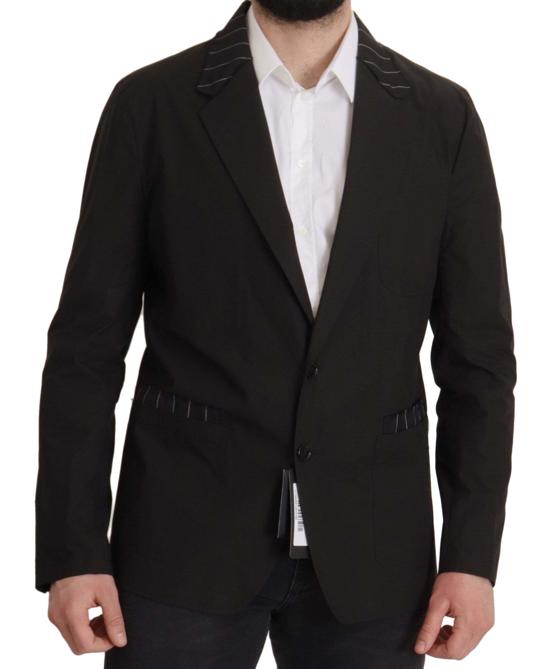Dolce & Gabbana Black single-breasted cotton blazer jacket-5