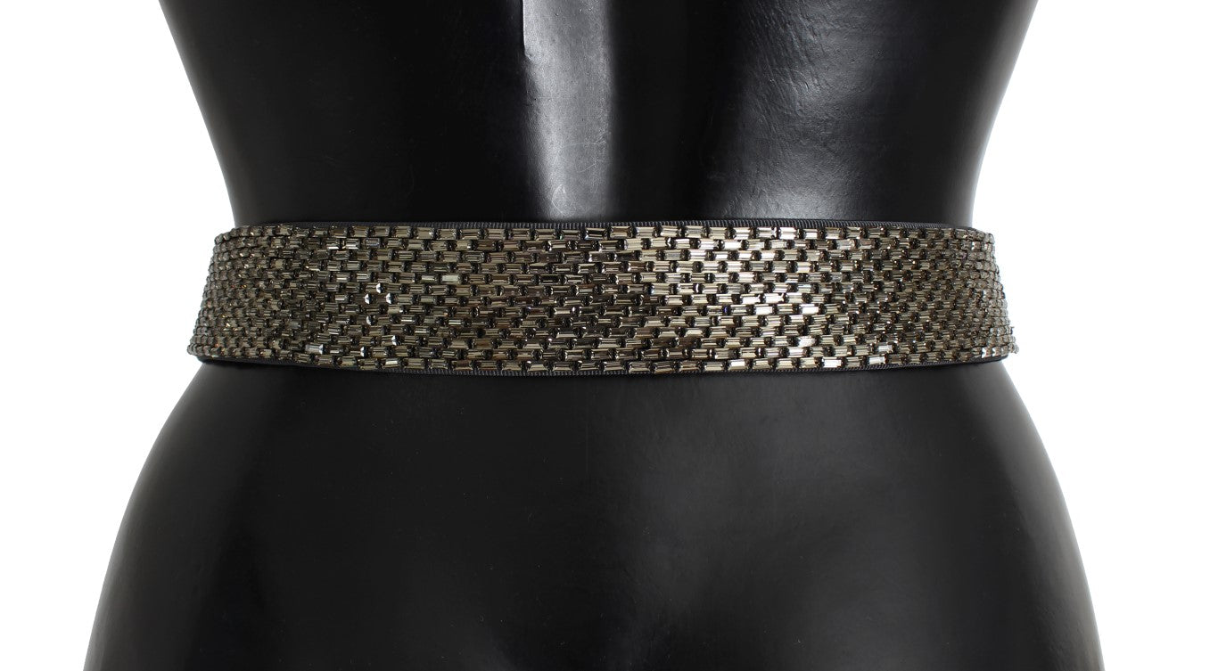 Dolce & Gabbana sequined waist belt with crystal buckle-3