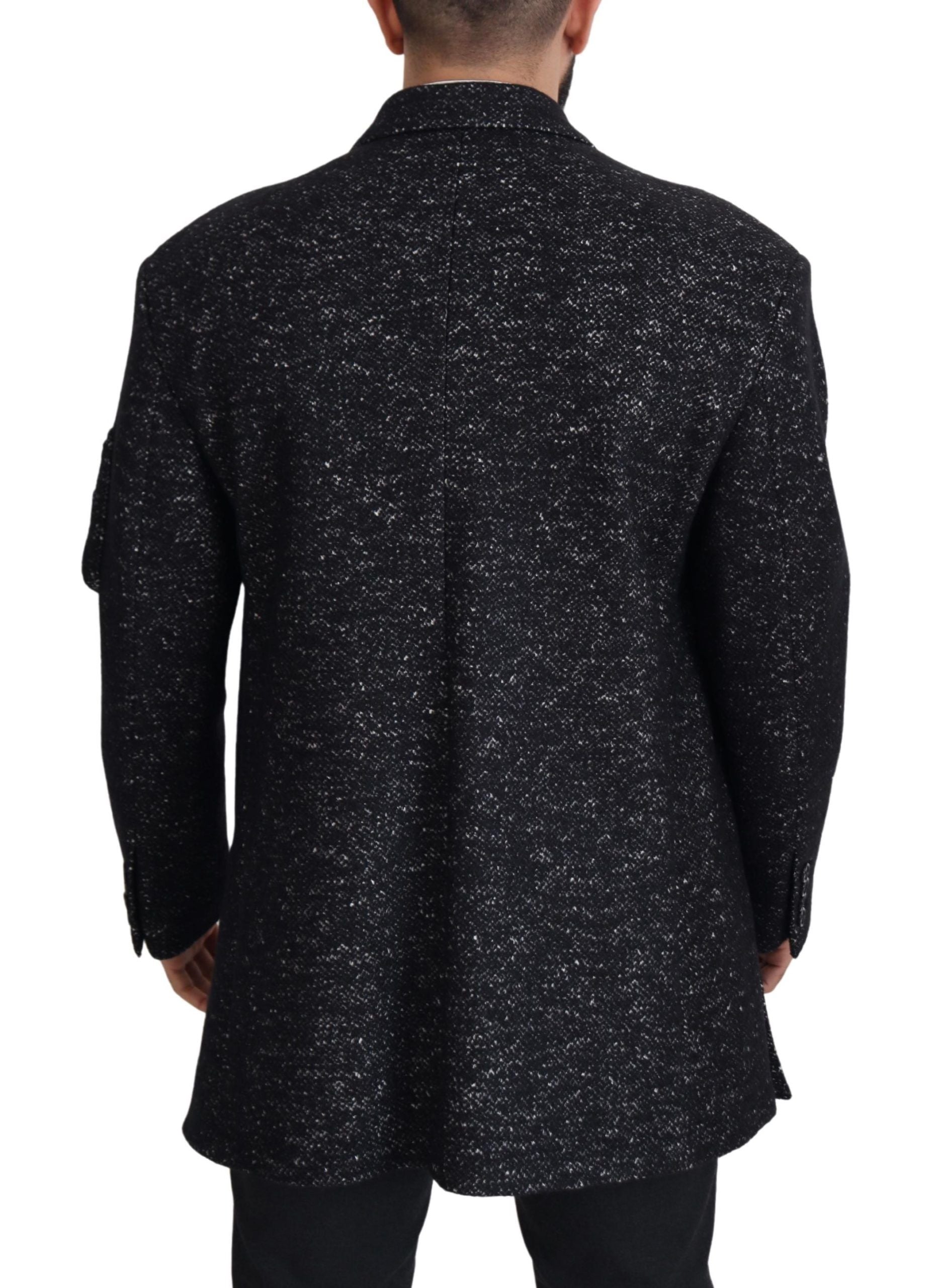 Dolce & Gabbana Black Wool Double-Breasted Men's Jacket-4