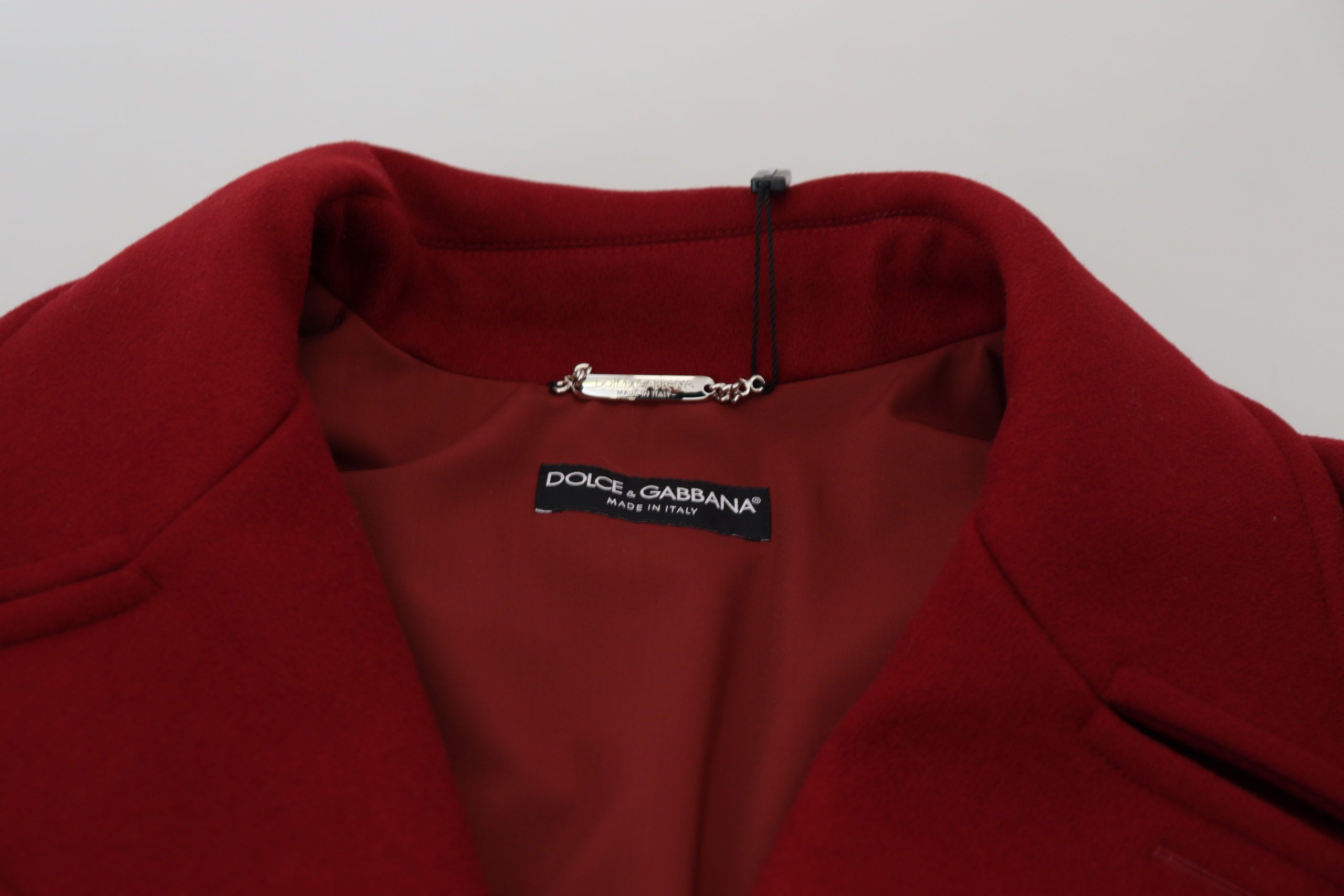 Dolce & Gabbana Red Wool Double-Breasted Jacket-7