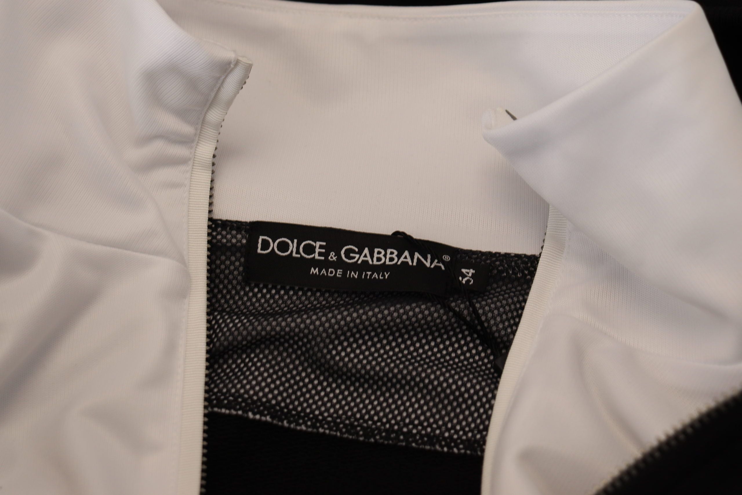 Dolce & Gabbana black polyester jacket with hood and full-length zipper-8