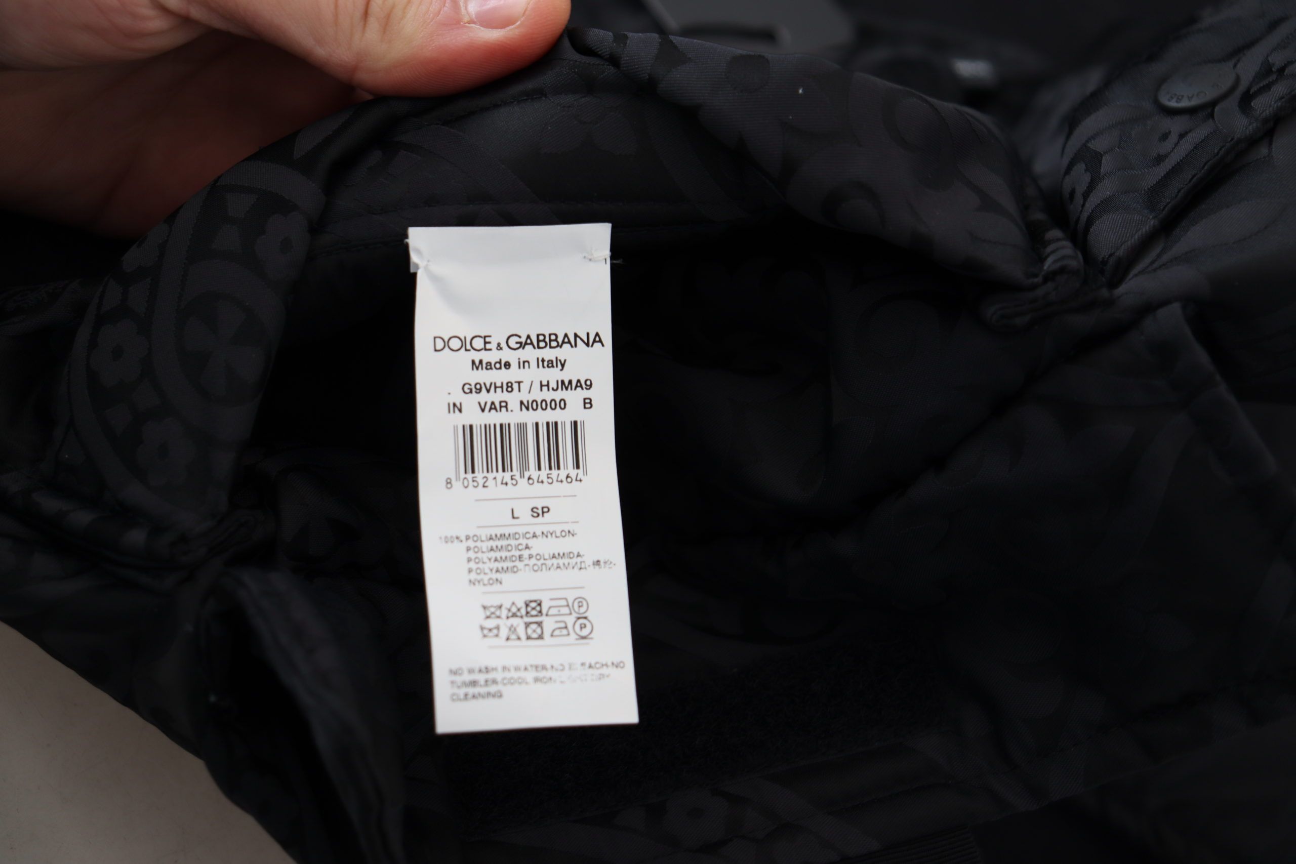 Dolce & Gabbana Schwarze ärmellose Jacke aus Nylon mit Reißverschluss-8
