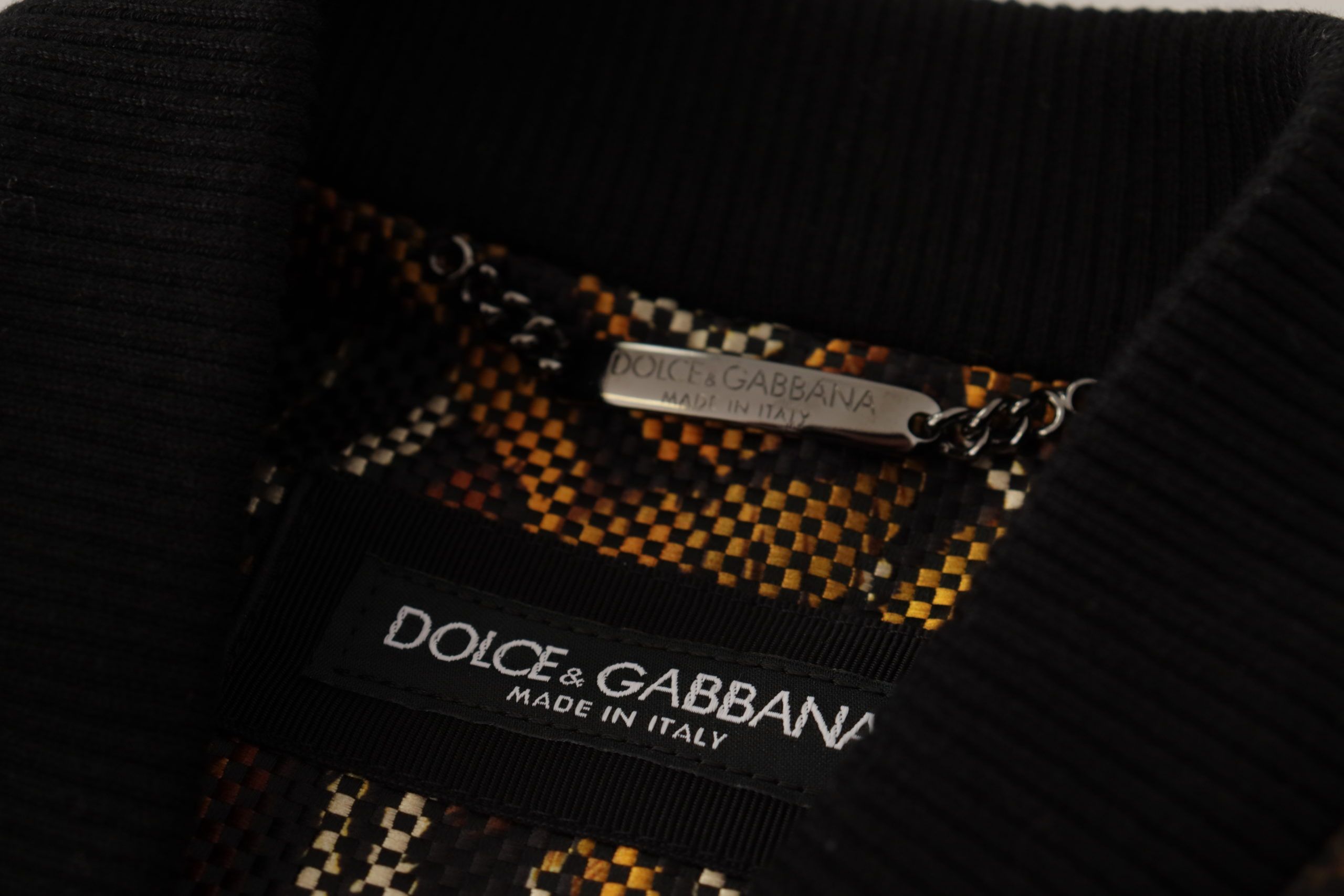 Chaqueta blusón de plumas marrones con cremallera completa de Dolce & Gabbana-6